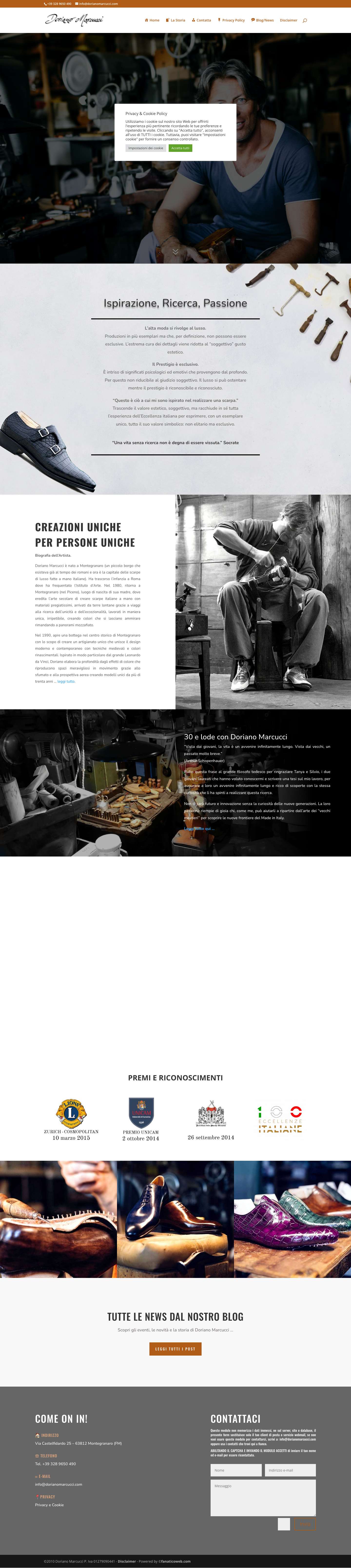 Scarpe fatte a mano by Doriano Marcucci - Made in Italy scarpe su misura - Full Screenshot