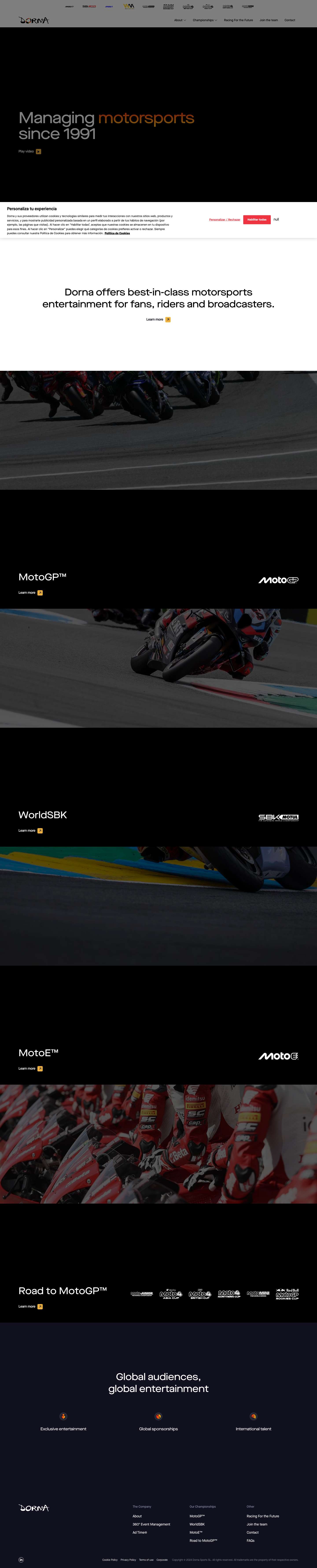 Home - Dorna Sports - Full Screenshot