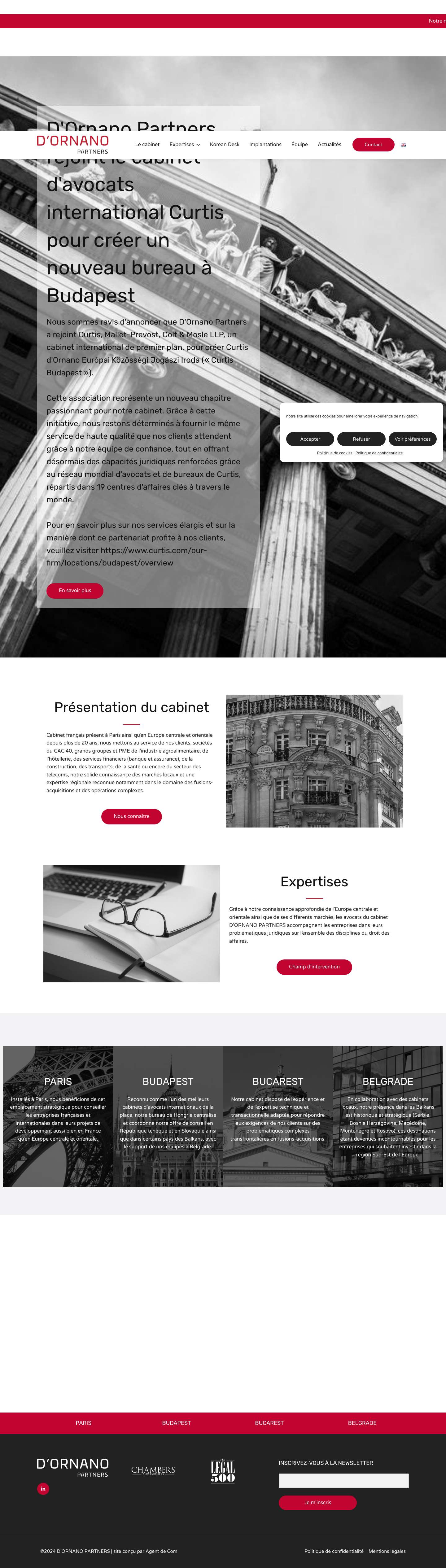 D'ORNANO PARTNERS: avocats d'affaires en Europe centrale et orientale - Full Screenshot
