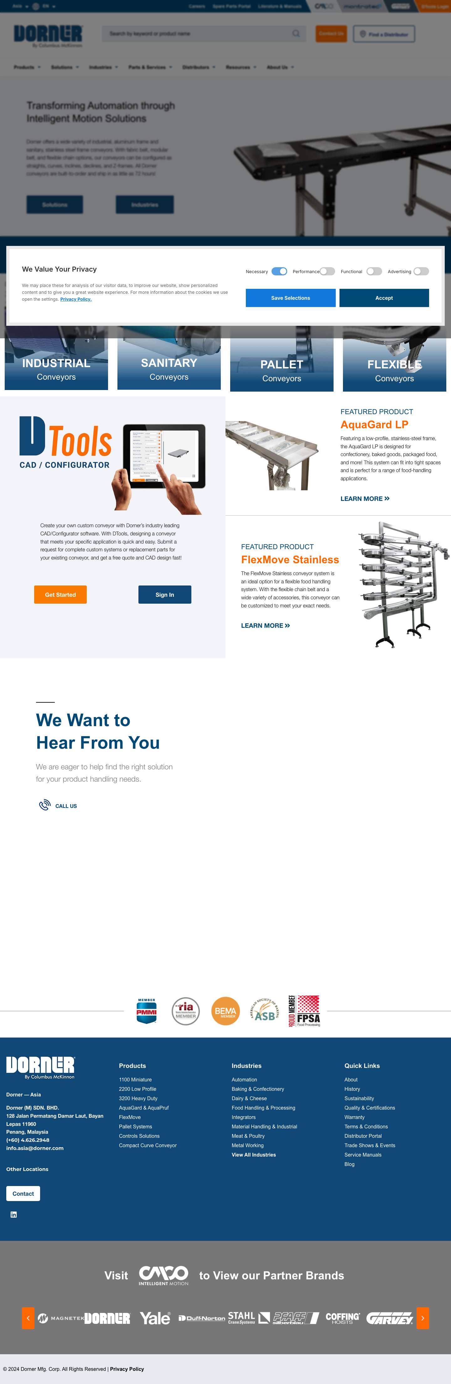 Transforming Conveyor Automation - Dorner Conveyors - Full Screenshot
