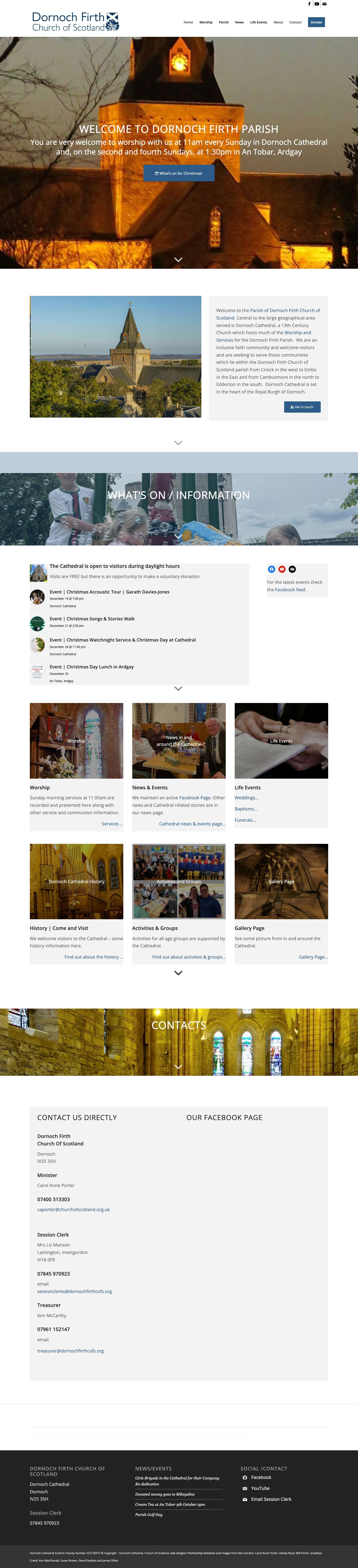 Dornoch Firth Church of Scotland - Full Screenshot