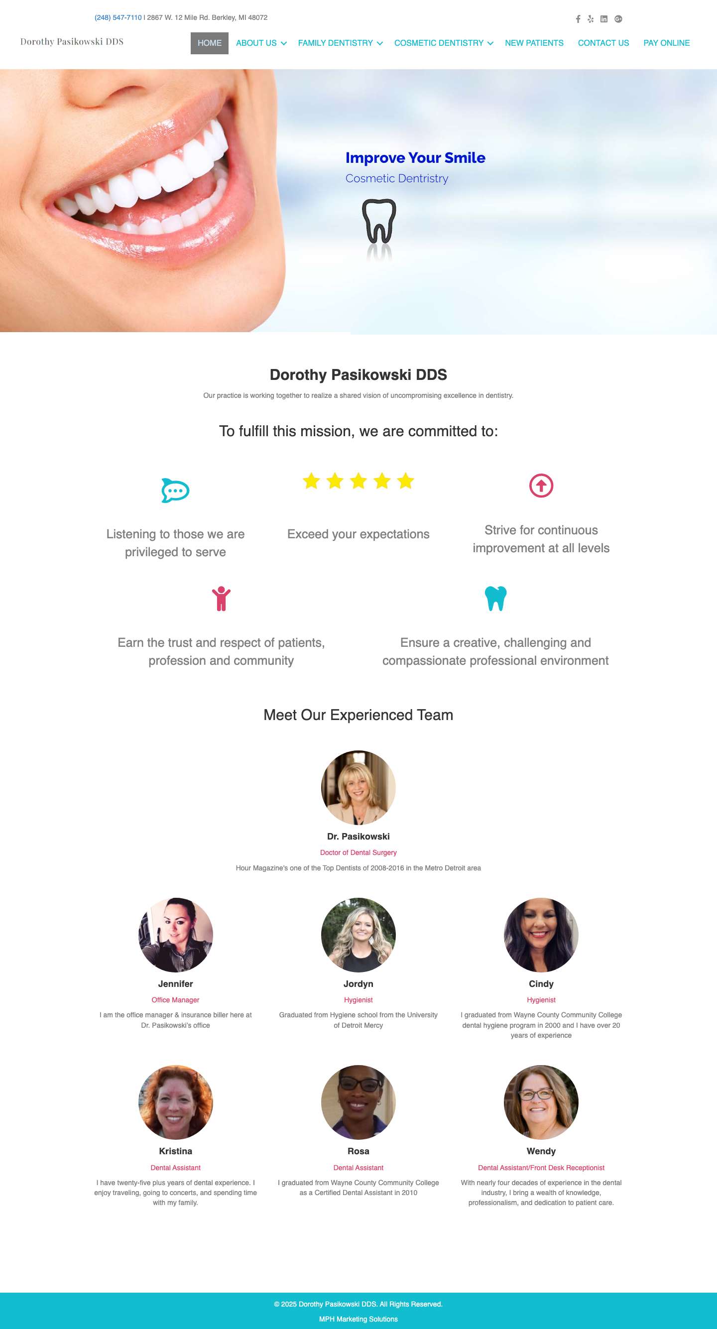 Dorothy Pasikowski DDS - Berkley Family Dentistry - Full Screenshot