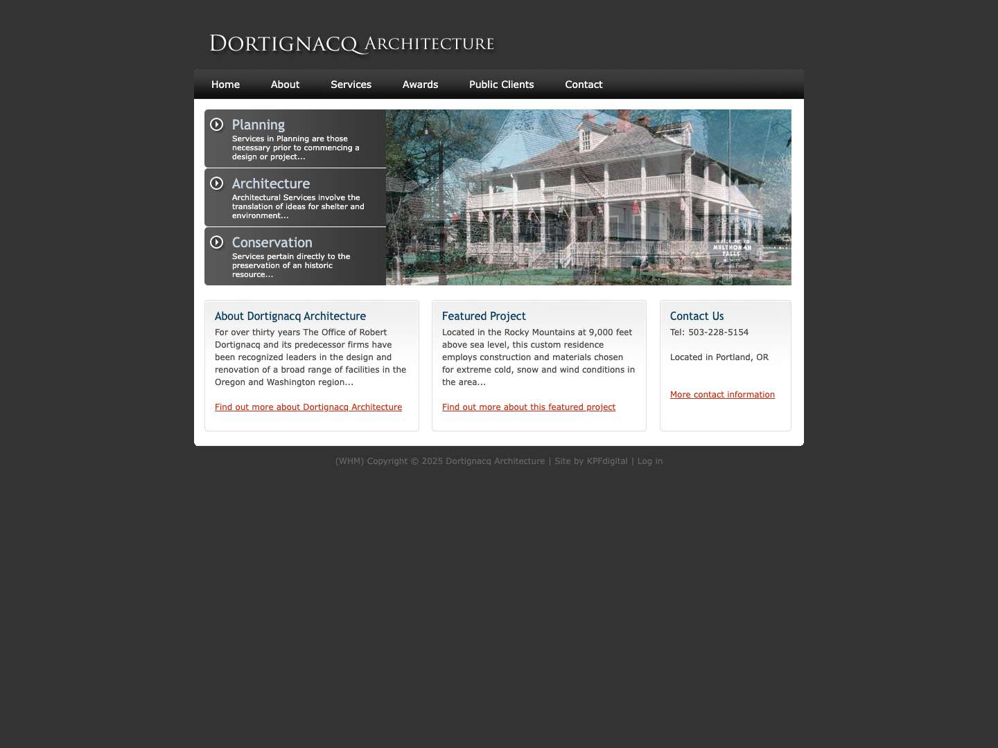 Dortignacq Architecture - Full Screenshot