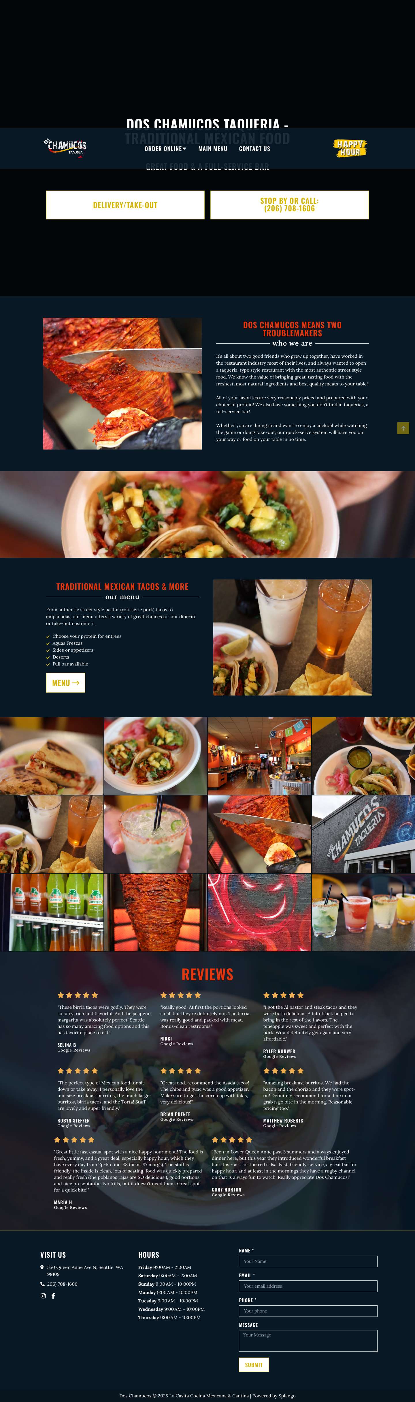 Home - Dos Chamucos Taqueria - Full Screenshot