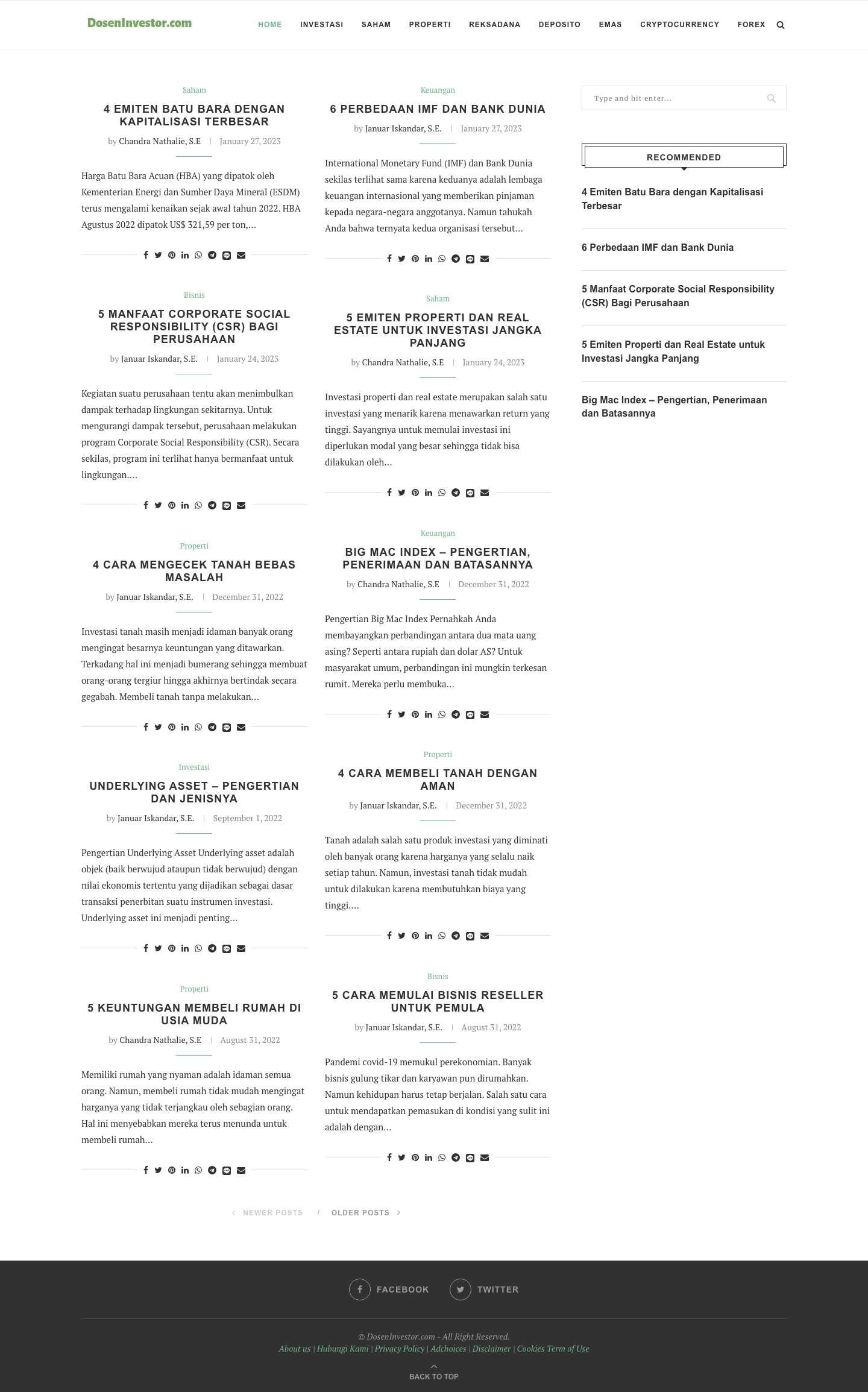 Dosen Investor - Trusted for Investor - Full Screenshot