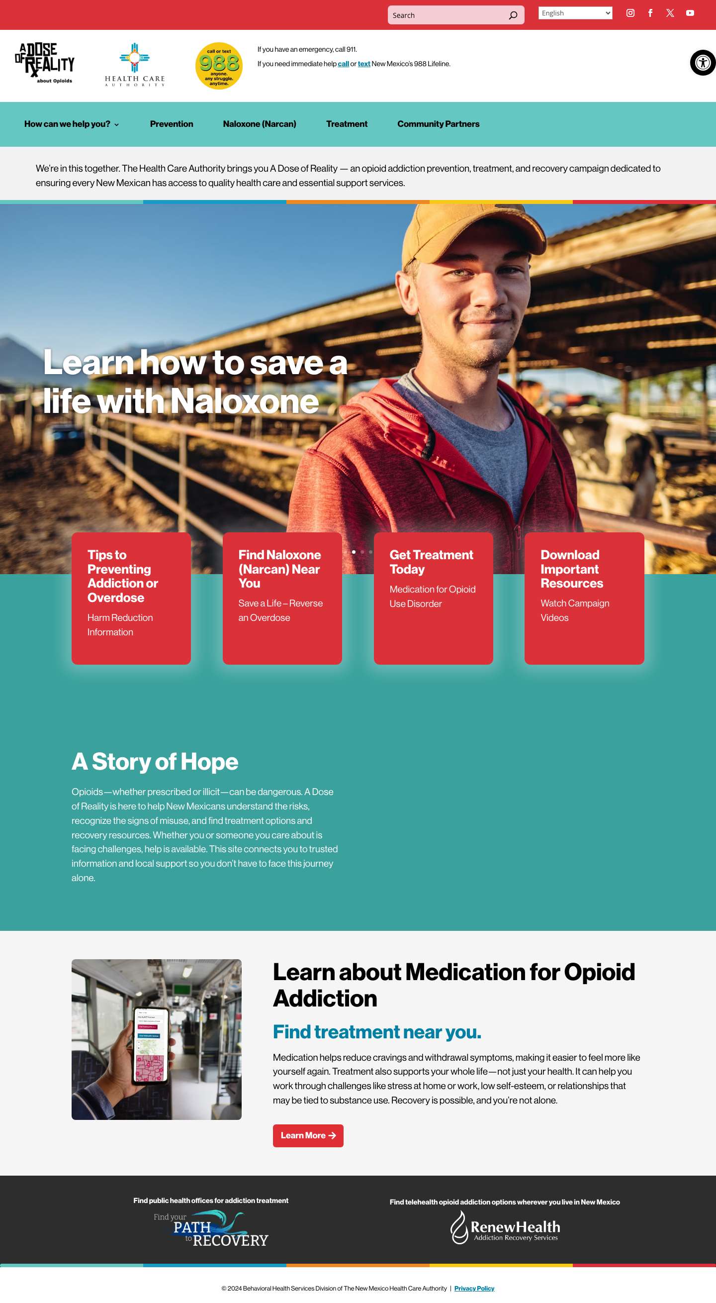 A Dose of Reality | Opioid Prevention, Treatment & Recovery Resources​ | New MexicoAccessibility ToolsIncrease TextDecrease TextGrayscaleHigh ContrastNegative ContrastLight BackgroundLinks UnderlineReadable FontReset - Full Screenshot