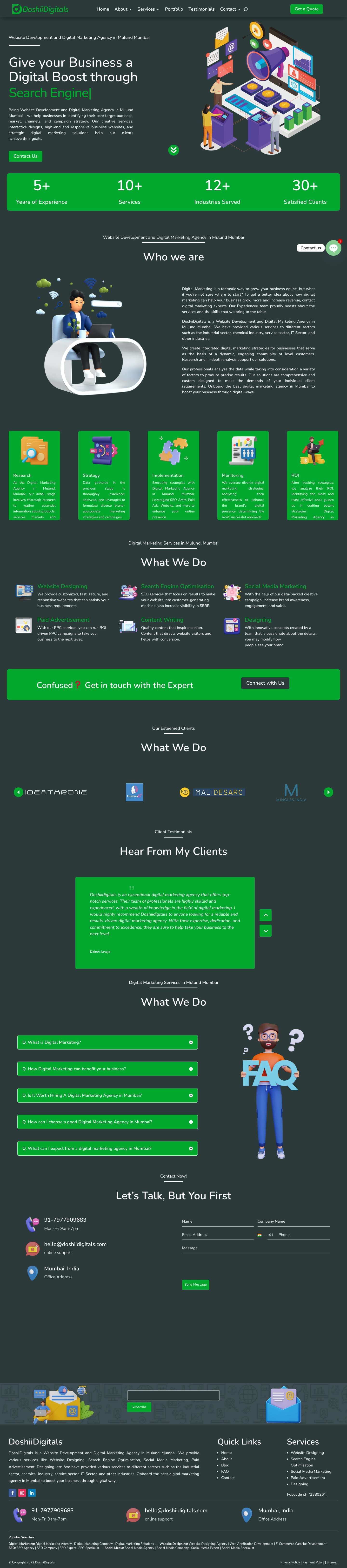 Website Development, Digital Marketing Agency in Mulund Mumbai - Full Screenshot