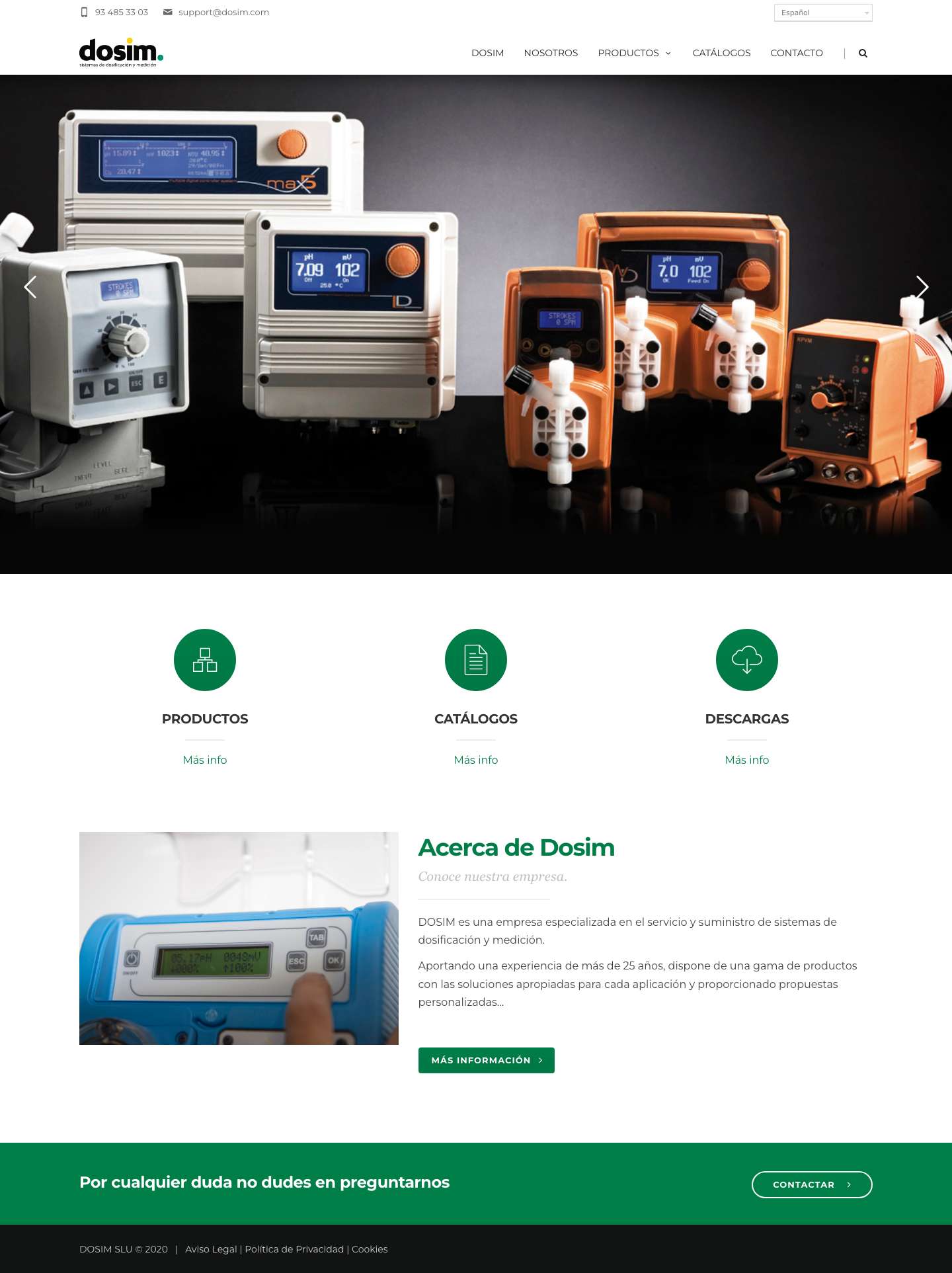 Dosim | Sistemas de dosificación y medición - Full Screenshot