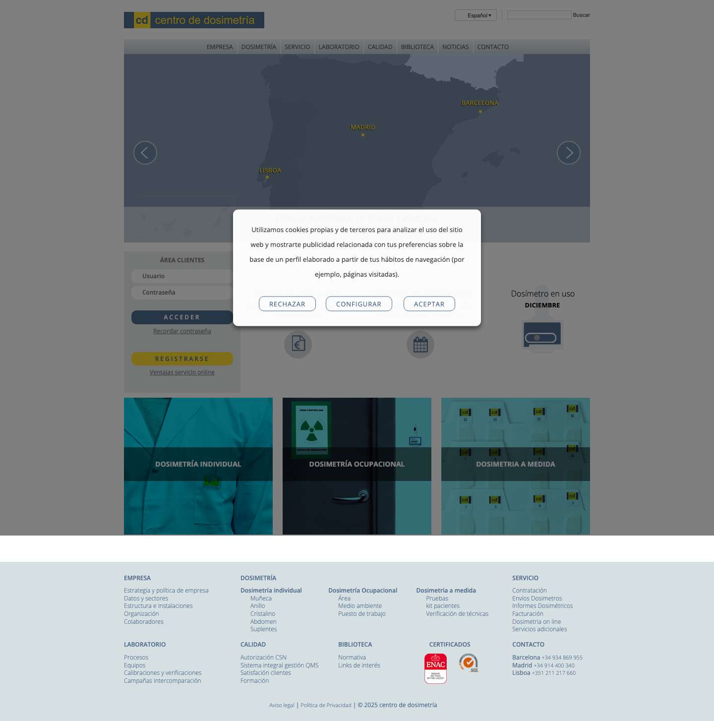 centro de dosimetría - Full Screenshot