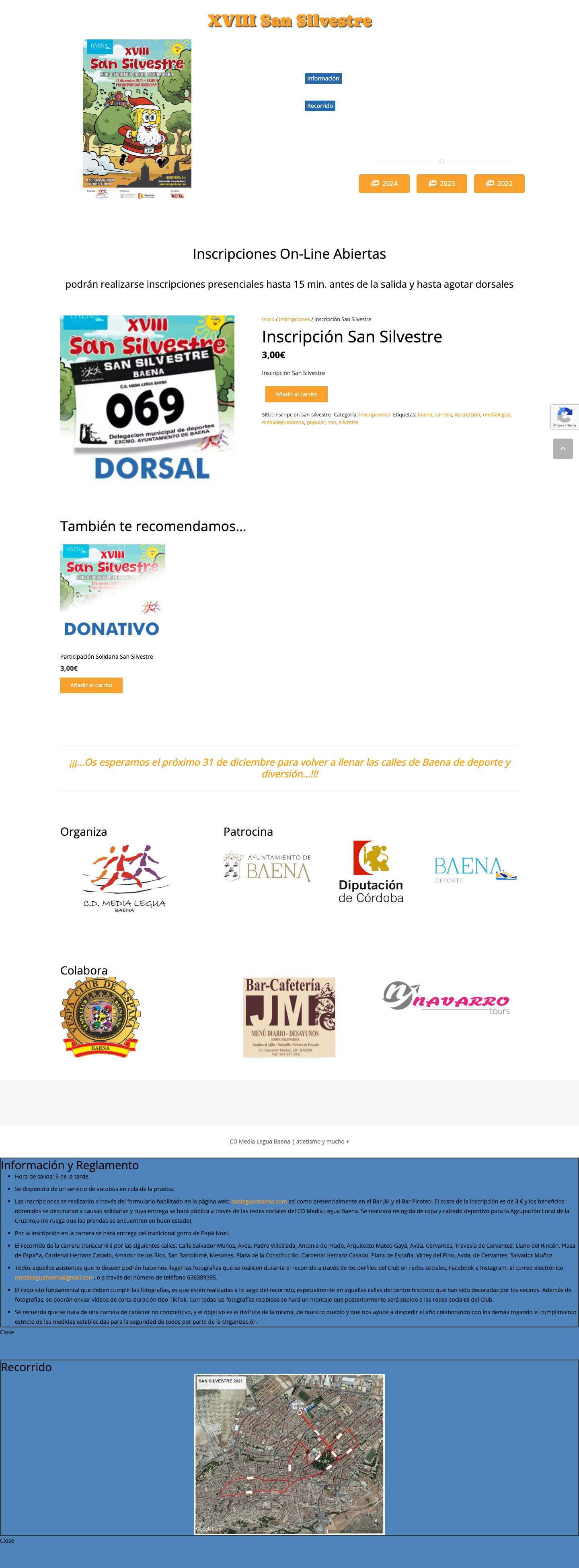 2 Leguas Ciudad de Baena » Carrera Solidaria San Silvestre - Full Screenshot