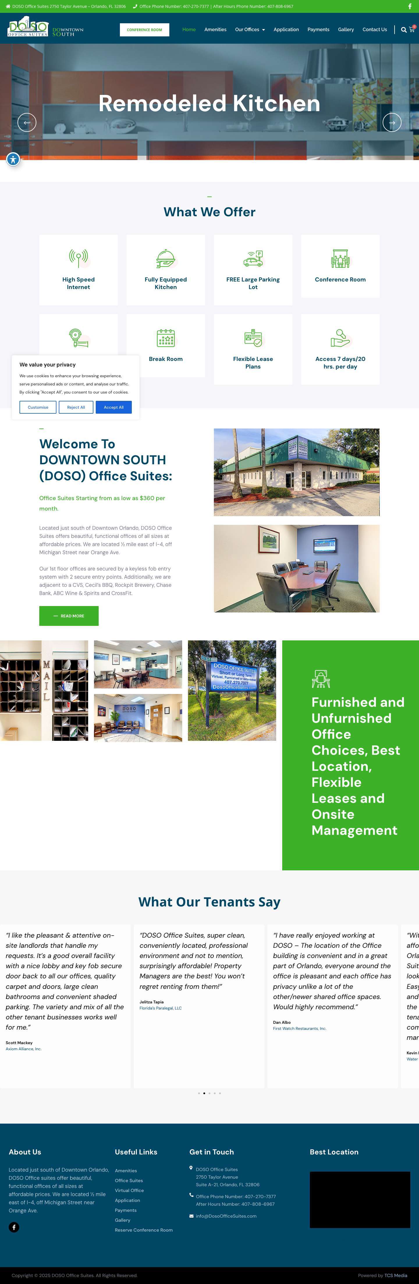 DOSO Office Suites – Downtown South - Full Screenshot
