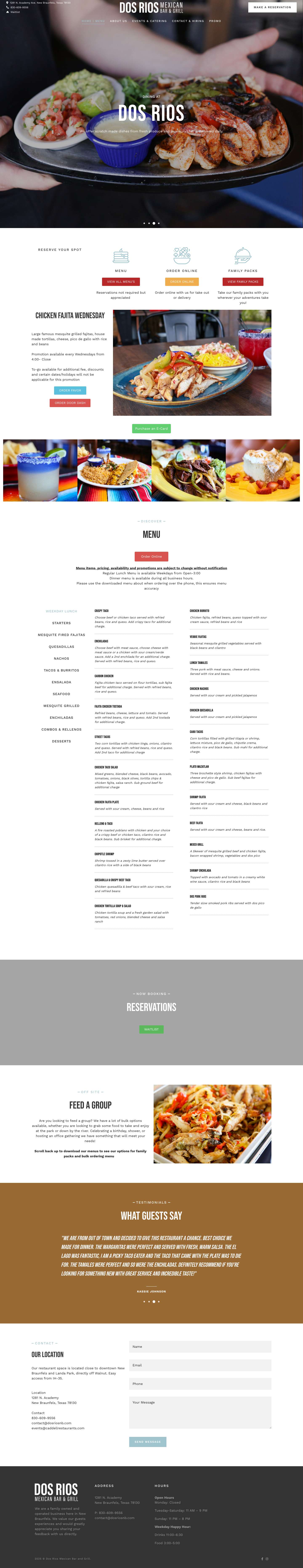 Dos Rios – Bar and Grill - Full Screenshot