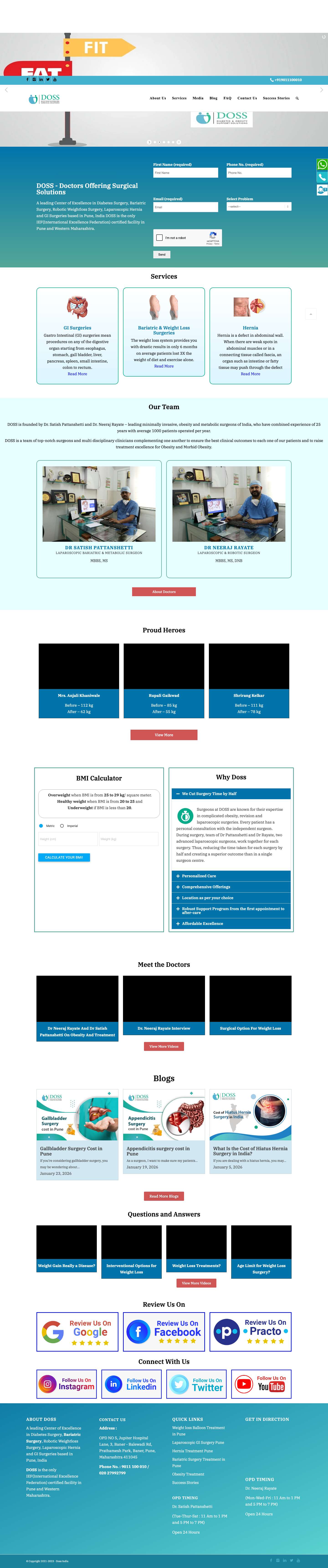 Obesity | Weight Loss Clinic in Pune | Bariatric Treatment - Full Screenshot