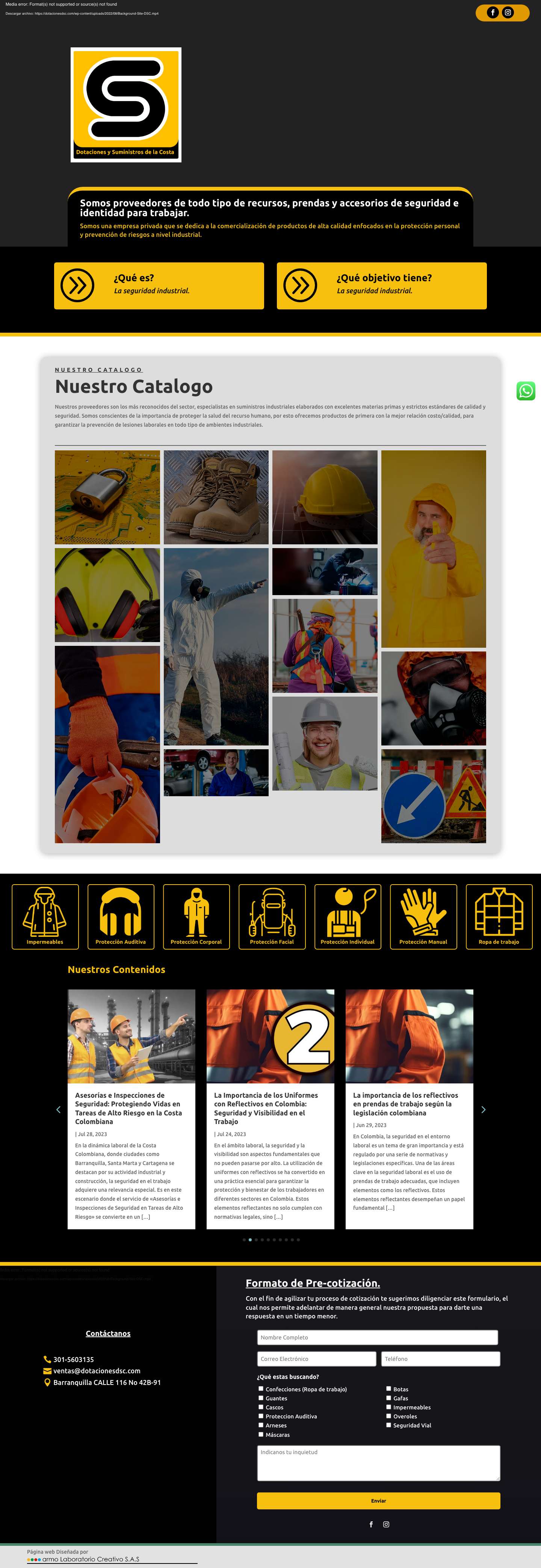 Dotaciones DSC | Todo en Dotaciones - Full Screenshot