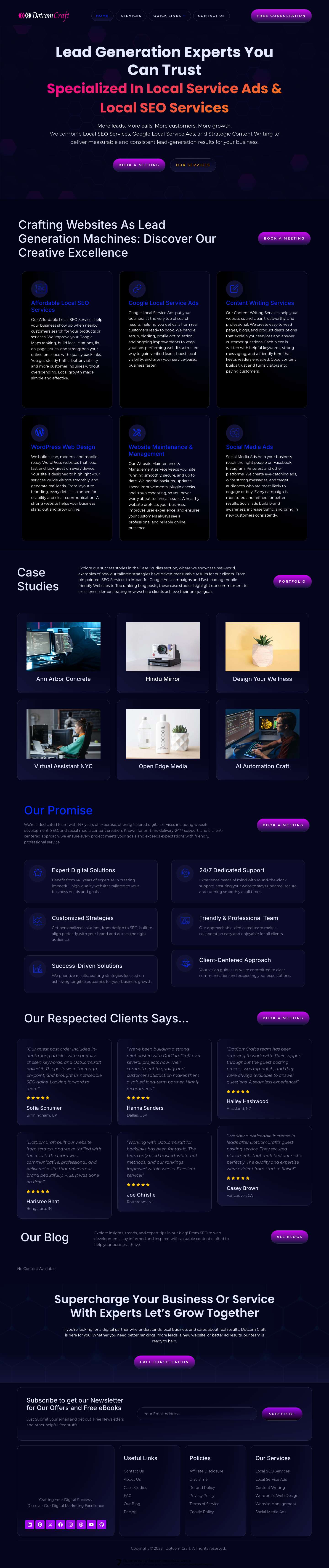 Home - Dotcom Craft - Full Screenshot