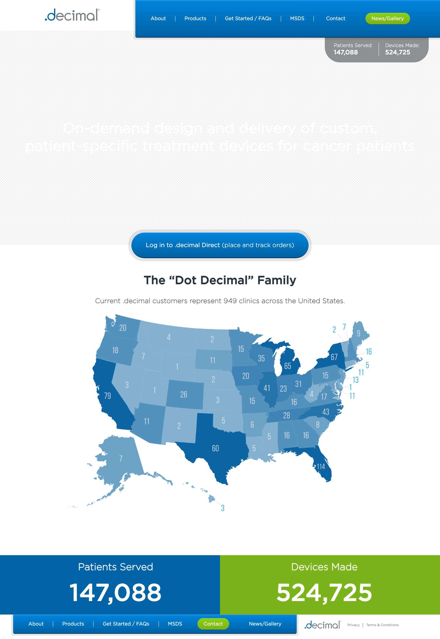.decimal - Custom, Patient-Specific Radiation Therapy Devices - Full Screenshot