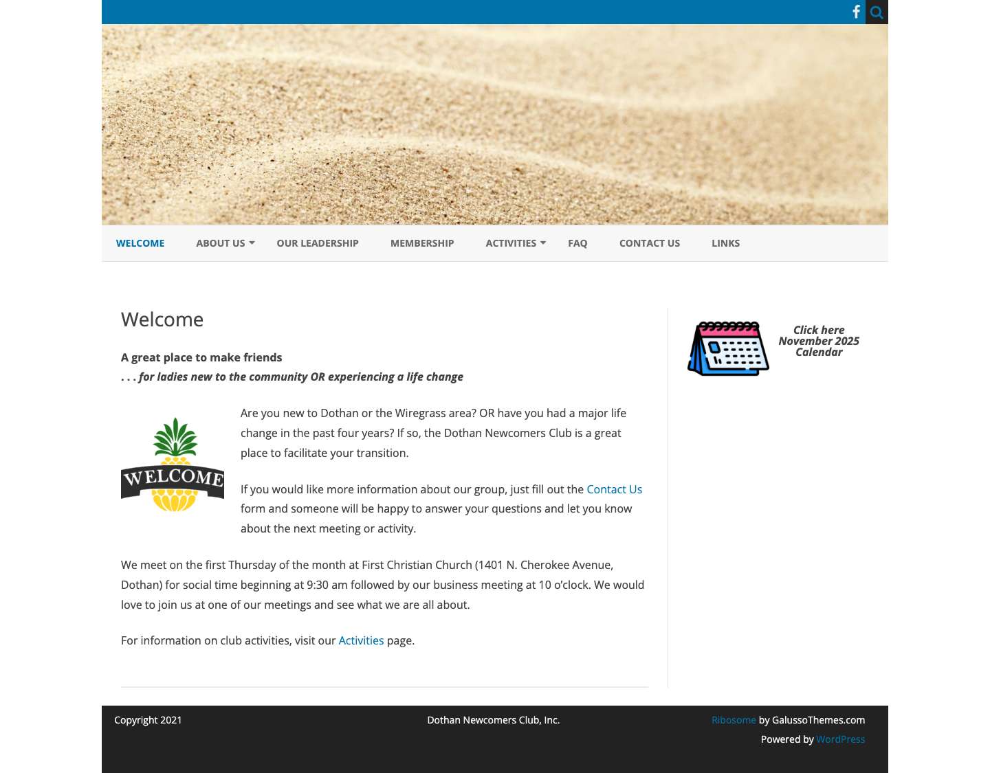 Dothan Newcomers Club, Inc. – Social Club for women who are newcomers to the Wiregrass area - Full Screenshot