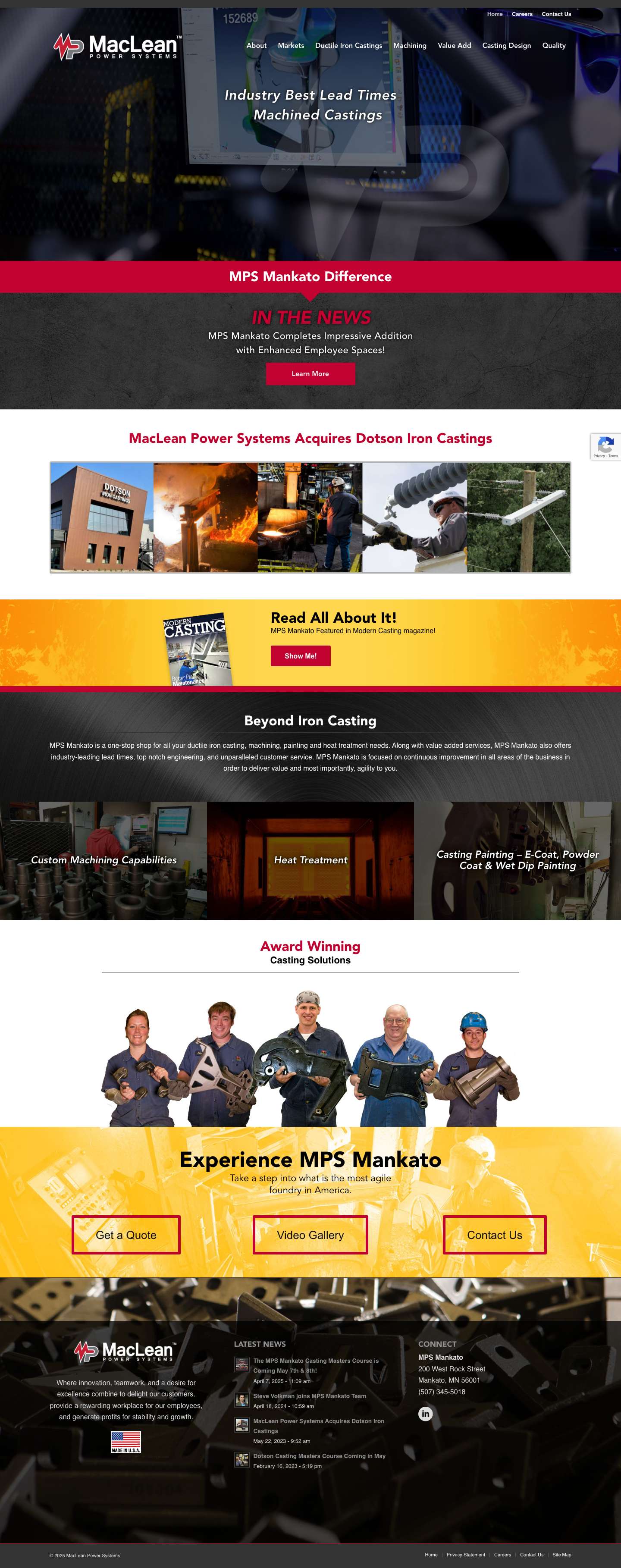 Home | MacLean Power Systems - Full Screenshot