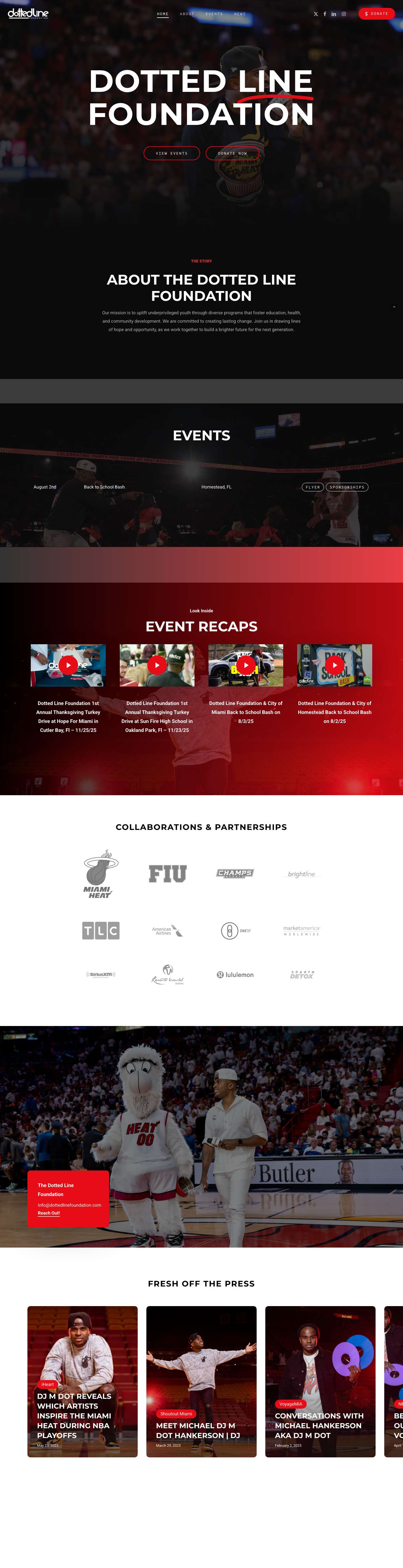 Dotted Line Foundation - Full Screenshot