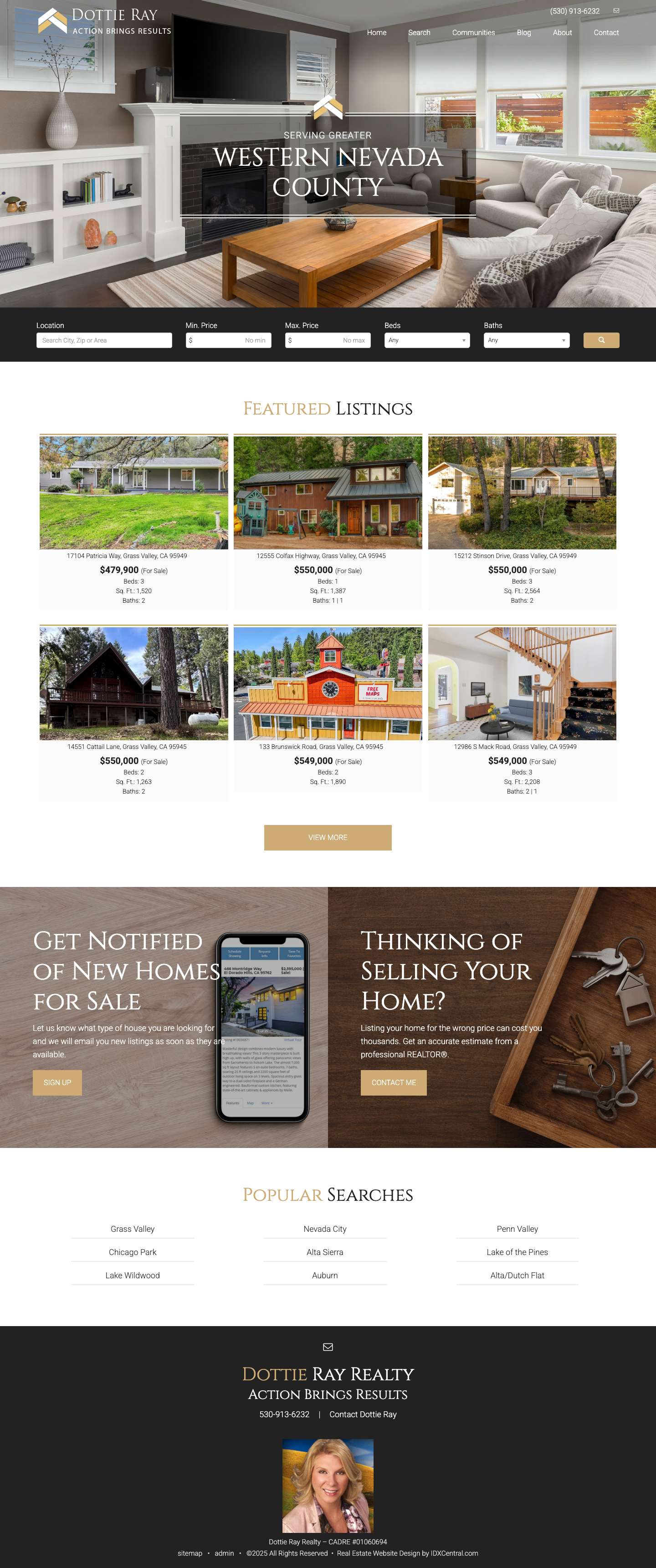 Western Nevada County Real Estate – Dottie Ray SouterEmailEmail - Full Screenshot