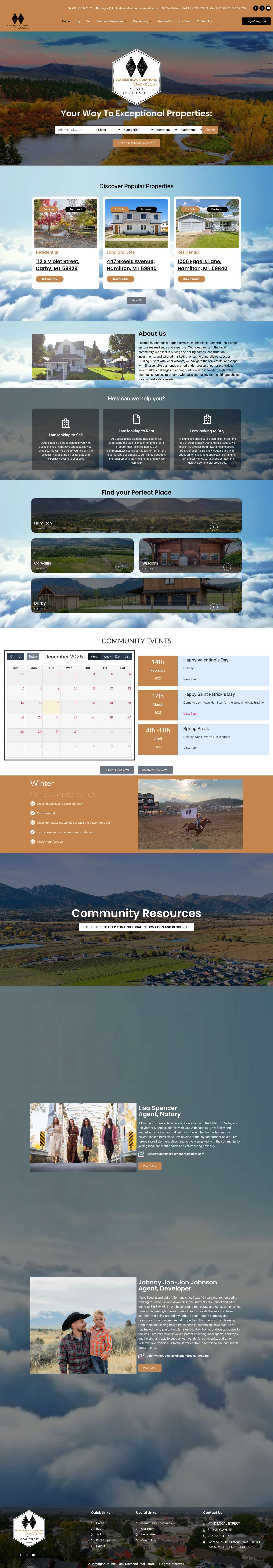 Double Black Diamond Real Estate - Full Screenshot