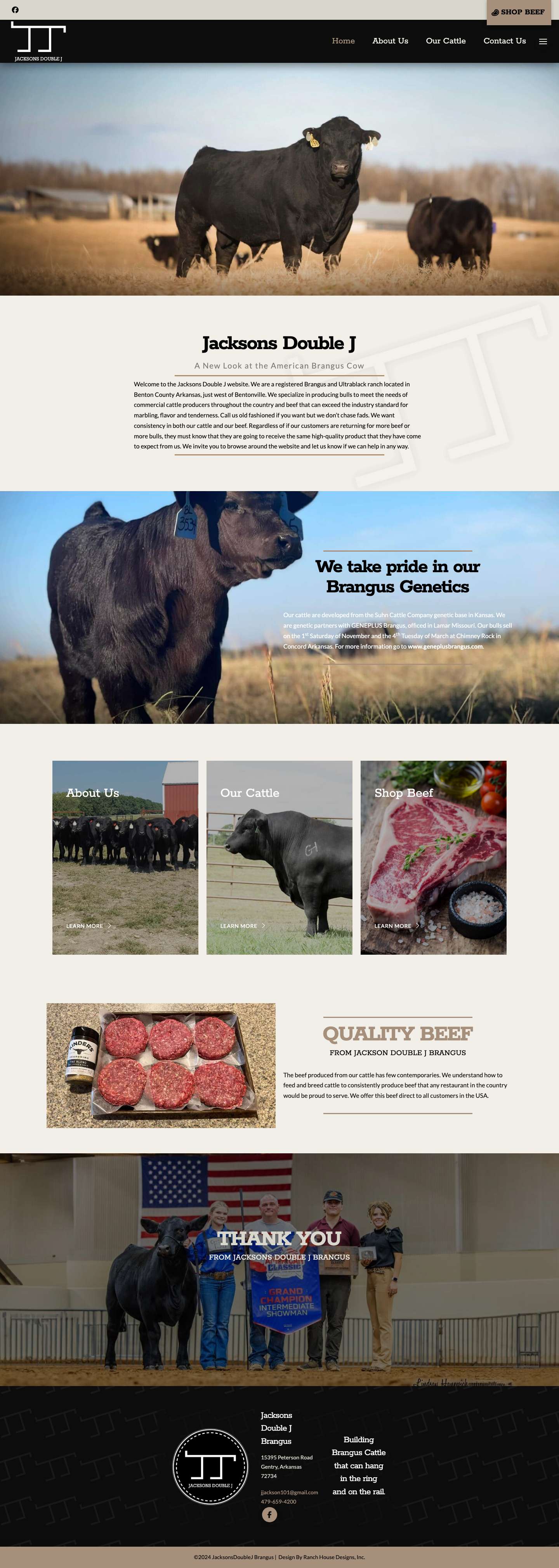 Home - Jacksons Double J Brangus - Full Screenshot