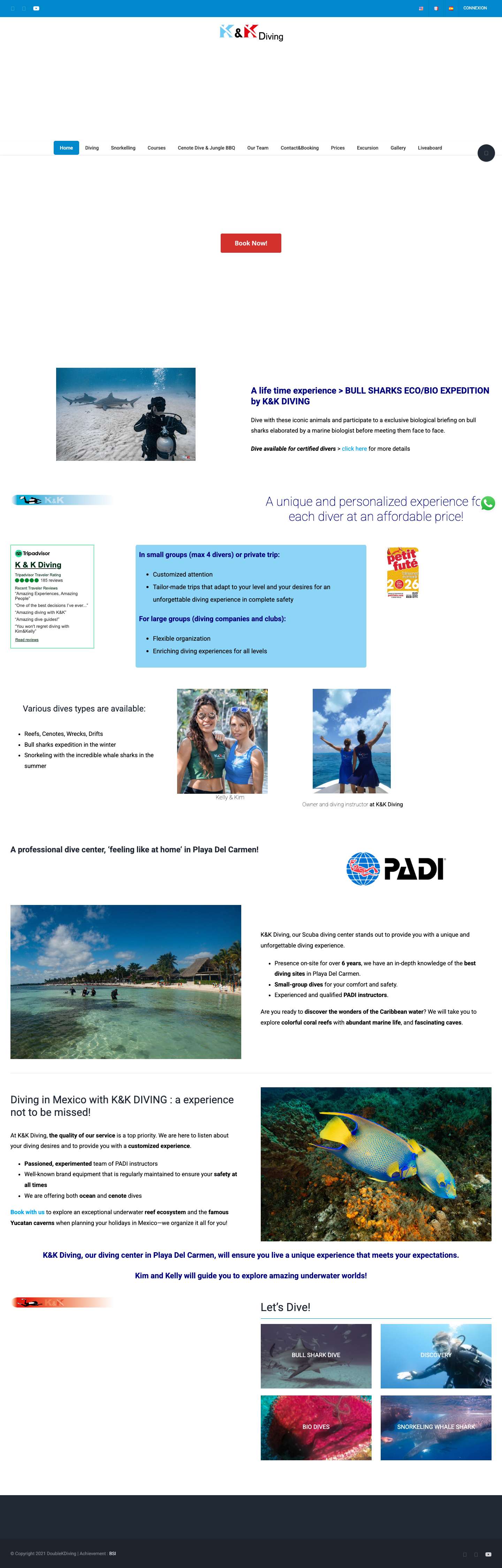 Home - Double K Diving - Full Screenshot