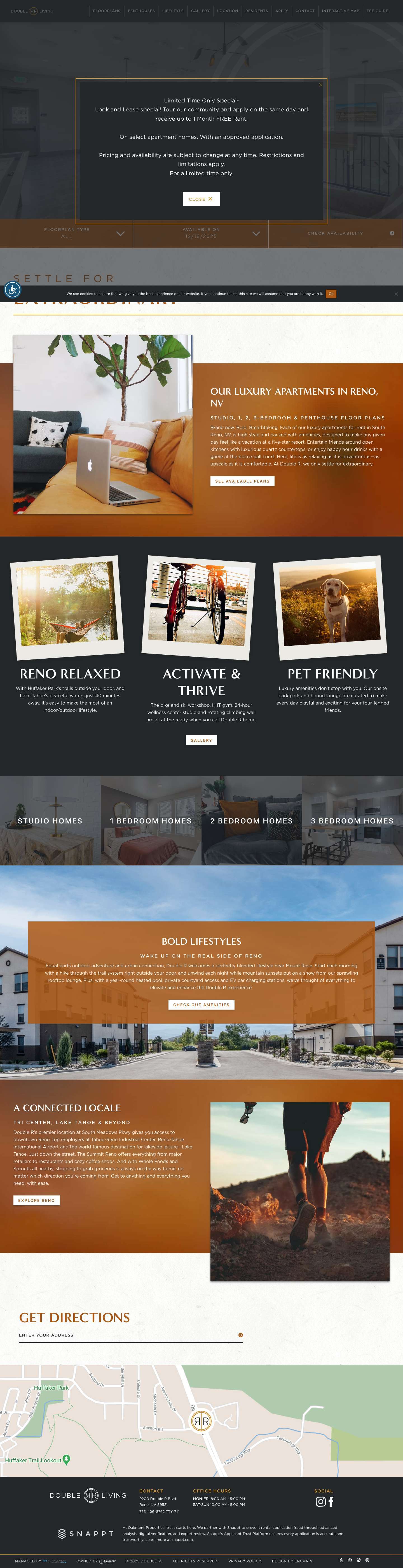 Luxury Apartments in South Reno, NV | Double R | Home - Full Screenshot