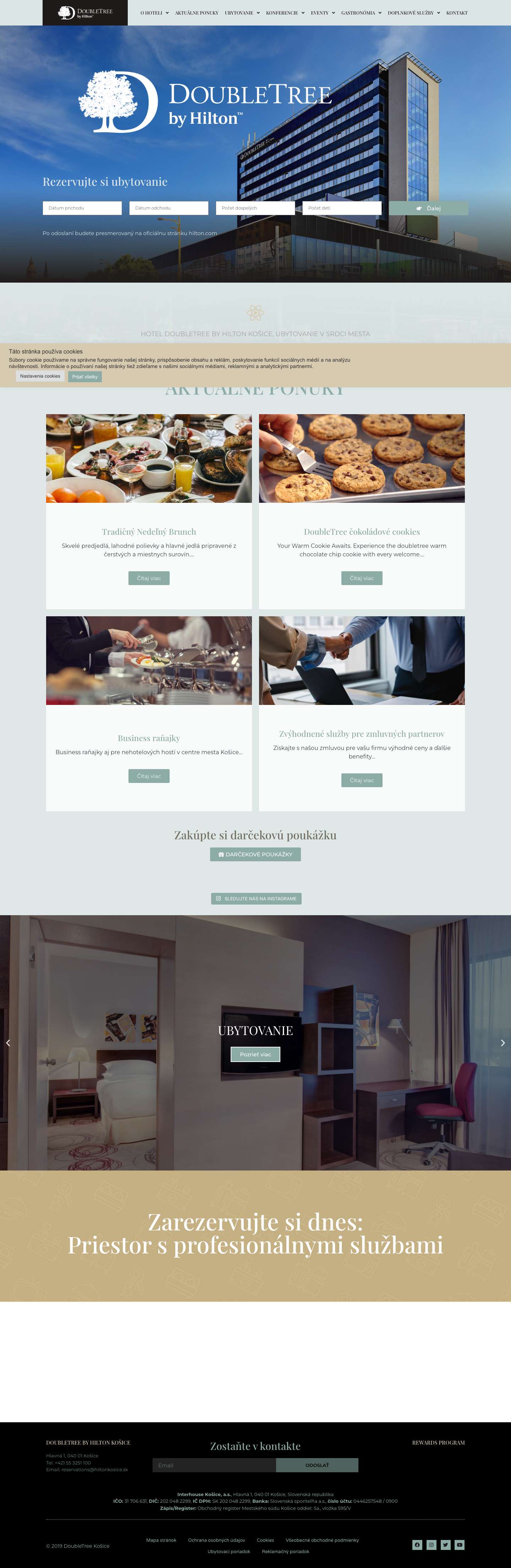 Hotel Košice DoubleTree by Hilton | doubletree-kosice.com - Full Screenshot