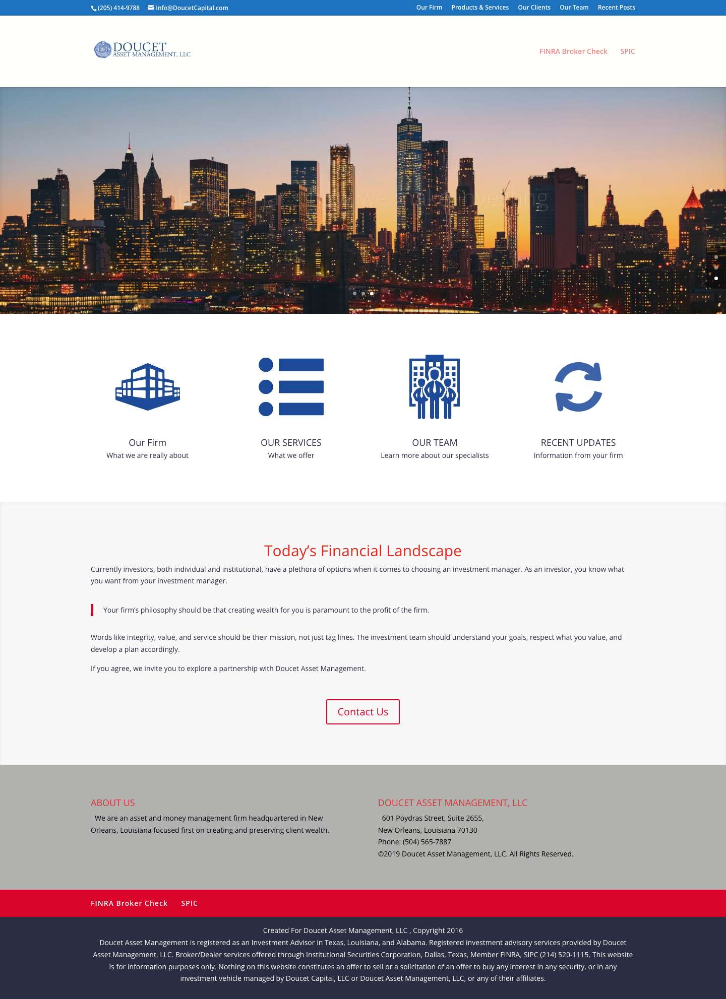 Doucet Capital | Doucet Asset Management LLC - Full Screenshot