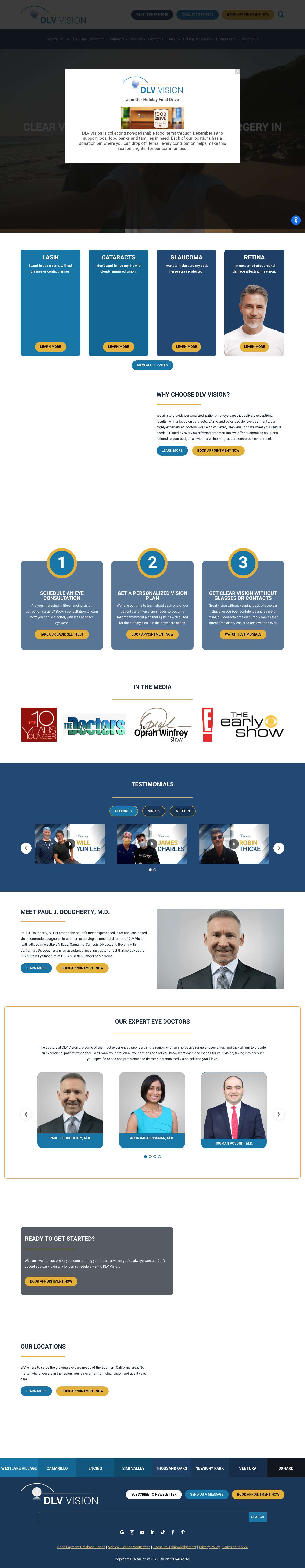 Laser Eye Surgery in Ventura & Los Angeles County | DLV Vision - Full Screenshot