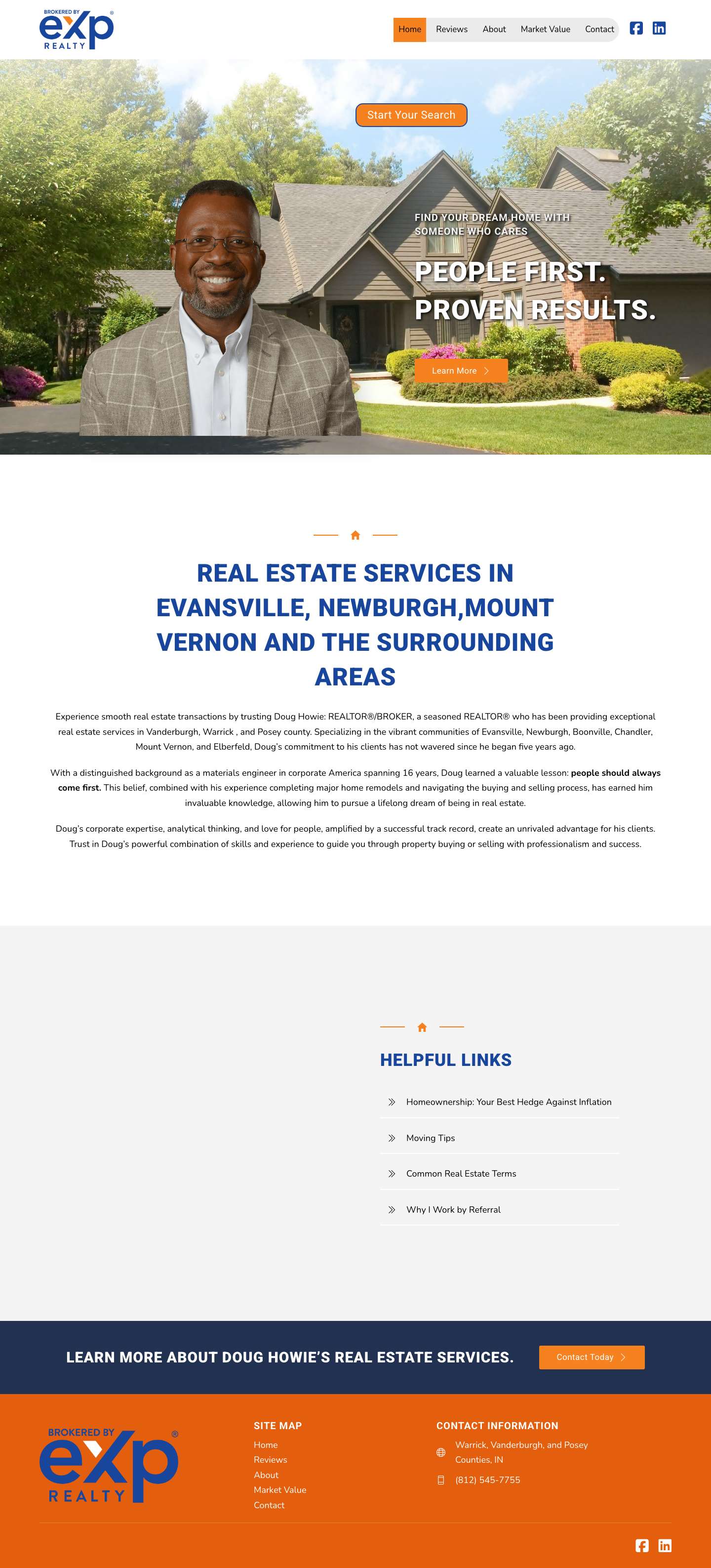 Real Estate Services | Warrick County, IN - Doug Howie: REALTOR/BROKER - Full Screenshot
