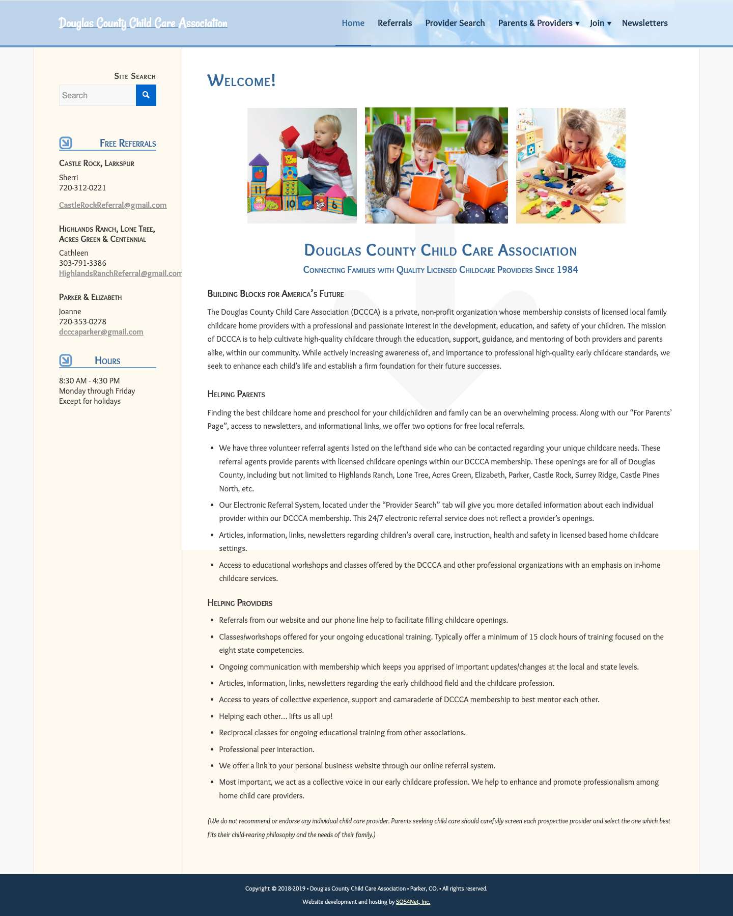 Douglas County Child Care Association - Full Screenshot