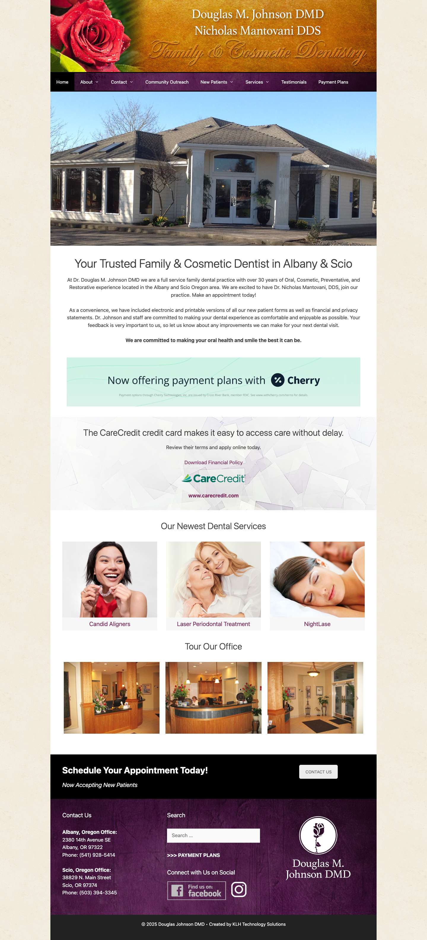 Family & Cosmetic Dentist | Albany & Scio OR | Douglas M. Johnson DMD - Full Screenshot