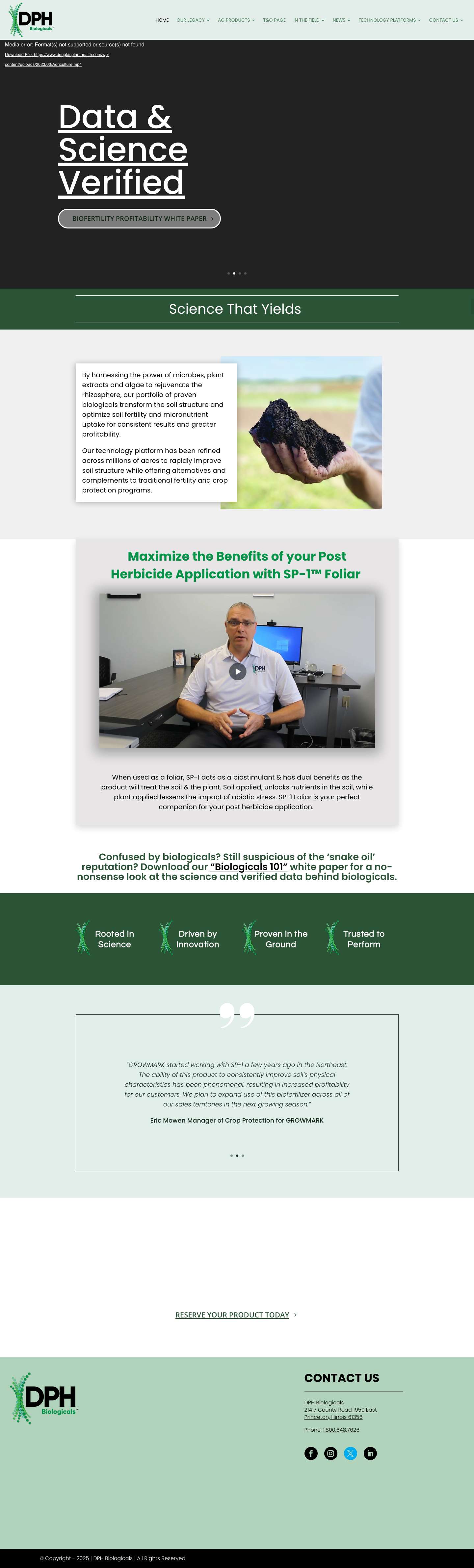 DPH Biologicals | - Full Screenshot