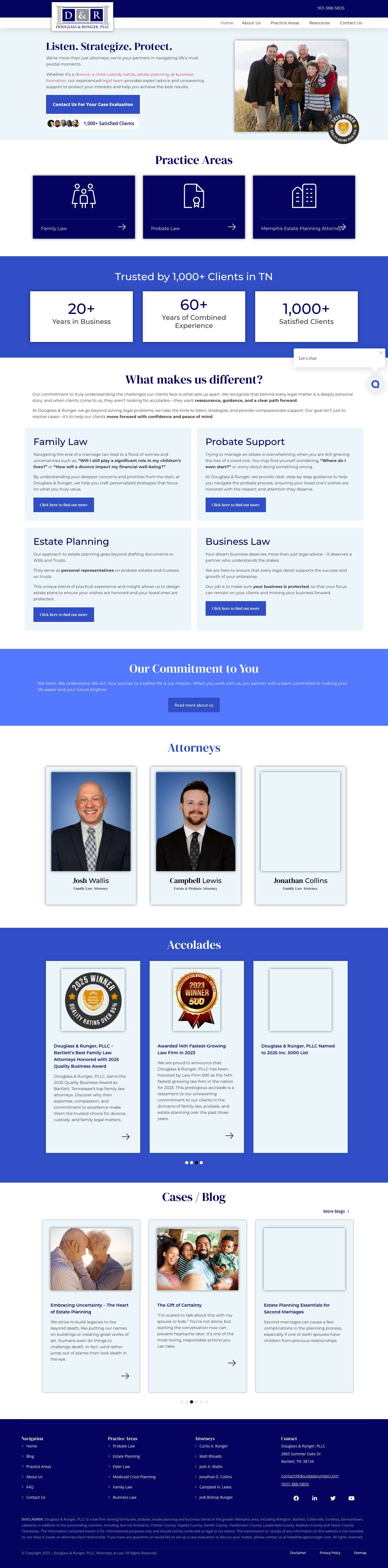 Douglass and Runger - Bartlett, Tennessee Attorneys - Full Screenshot