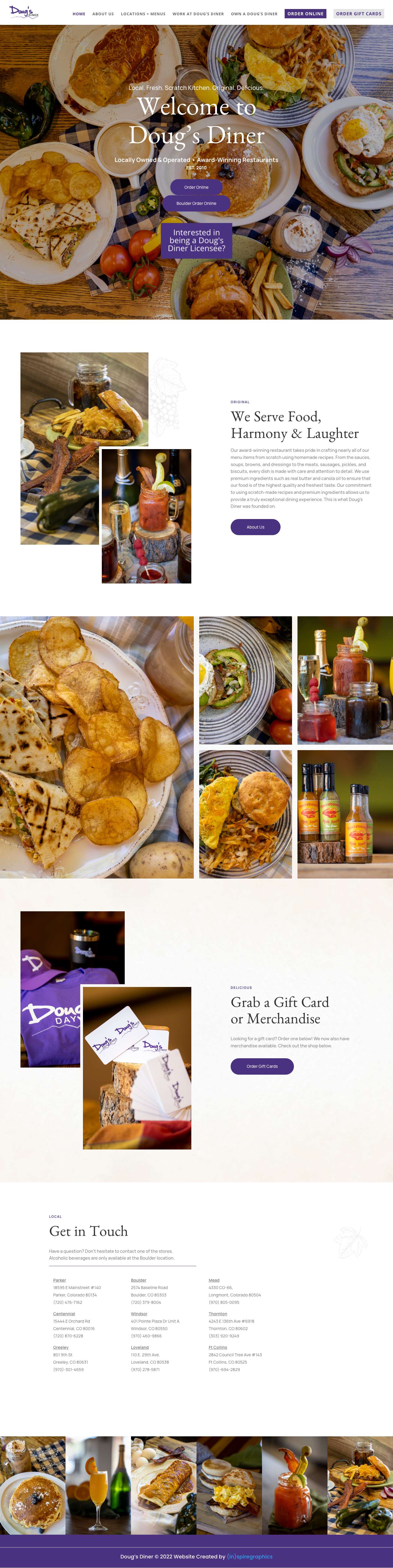 Doug's Diner | Local. Fresh. Original. - Full Screenshot