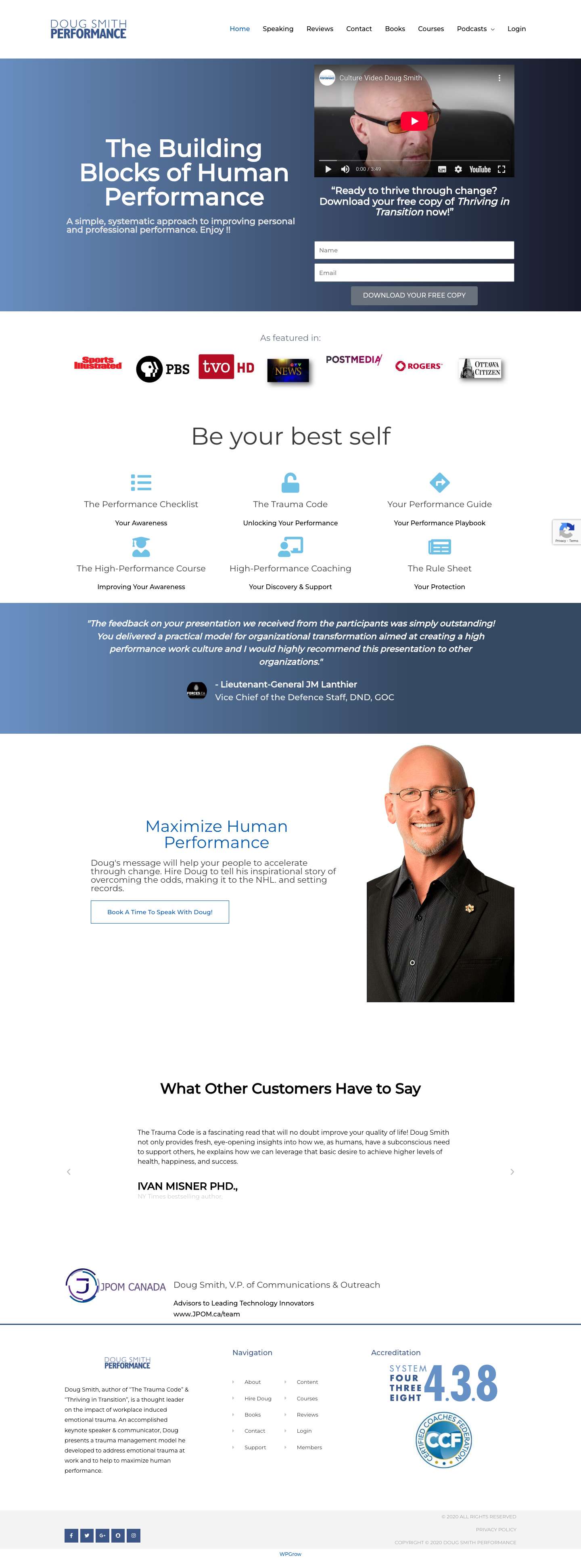 Home Doug Smith Performance - Full Screenshot