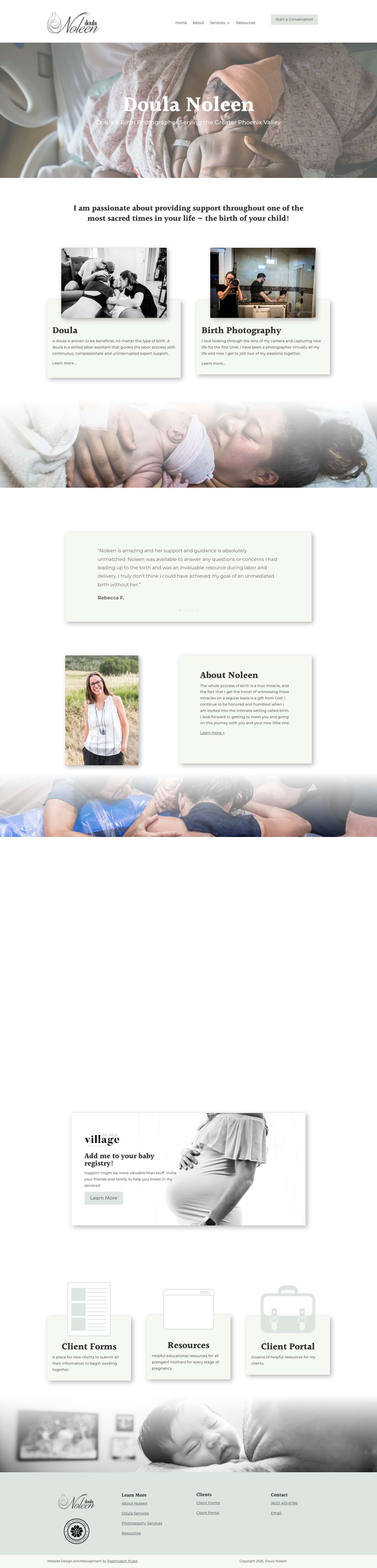 Home - Doula Noleen - Full Screenshot