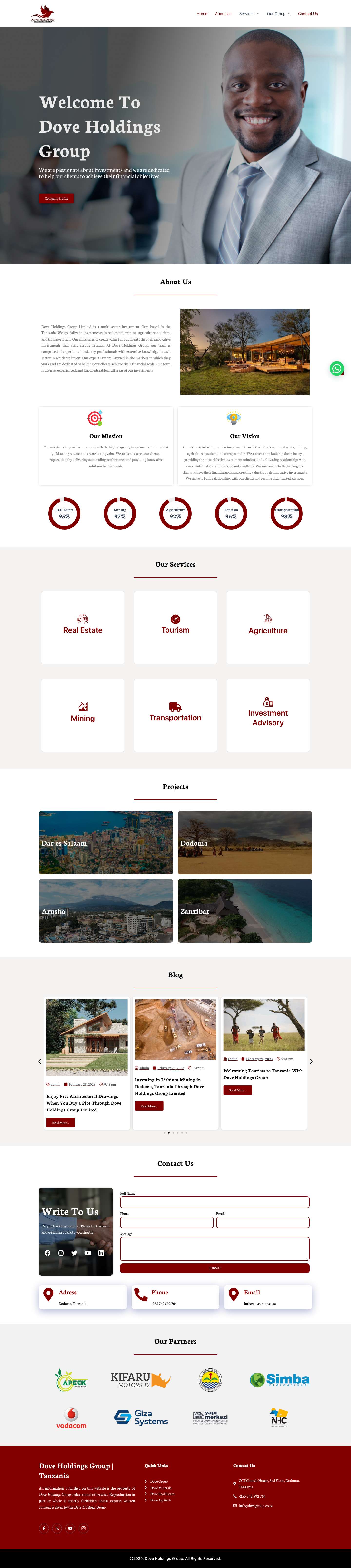 Dove Holdings Group | Tanzania - Full Screenshot