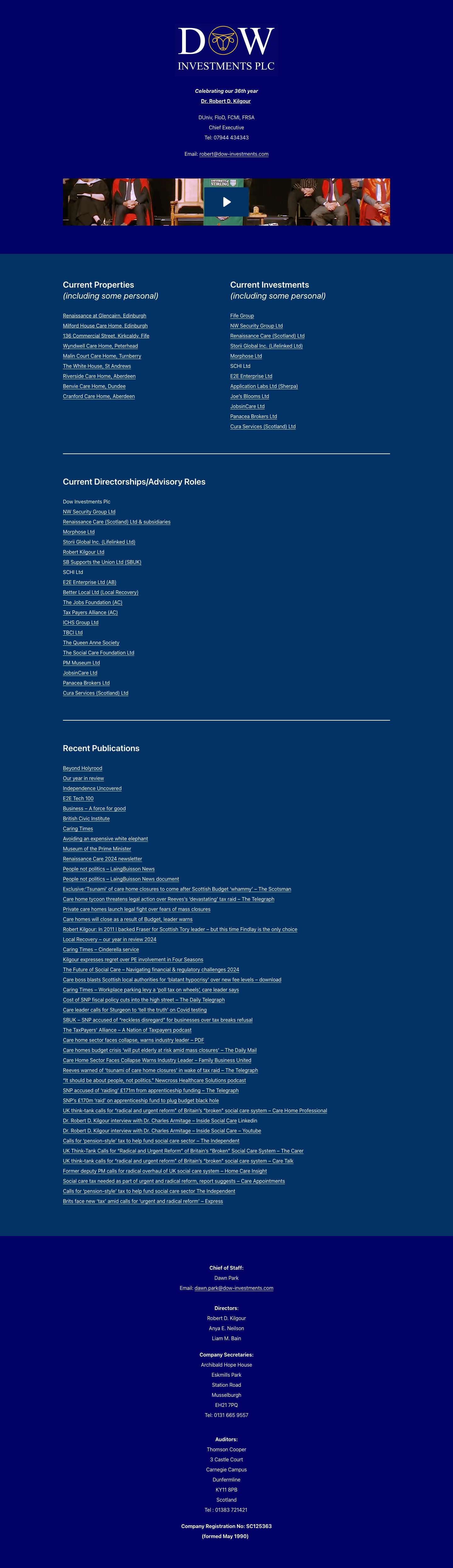 Dow Investments - Full Screenshot