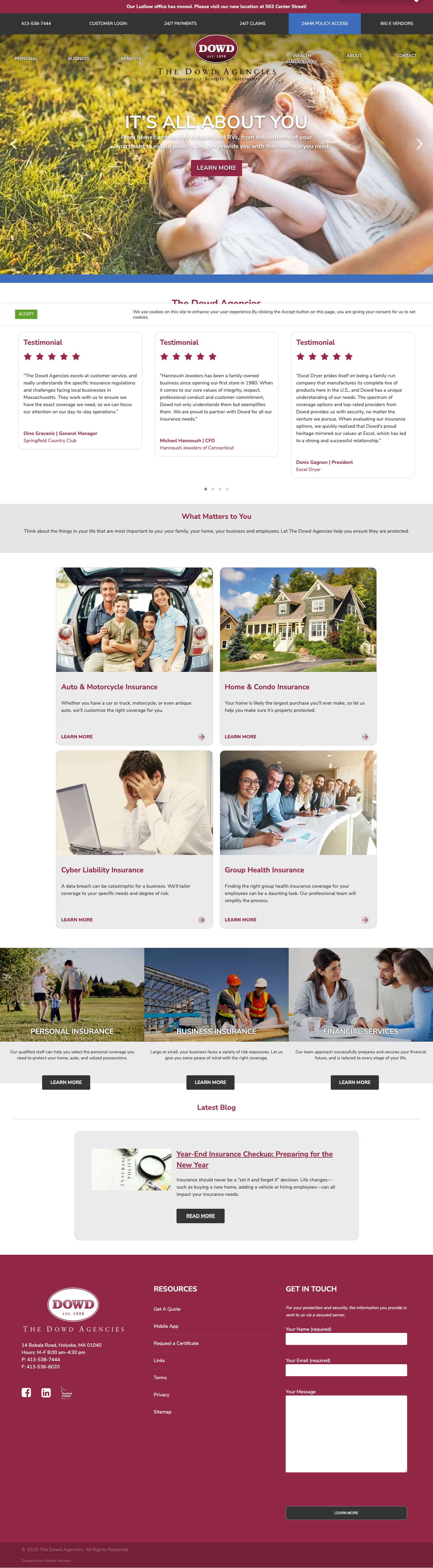 The Dowd Agencies | Insurance & Employee Benefits - Full Screenshot