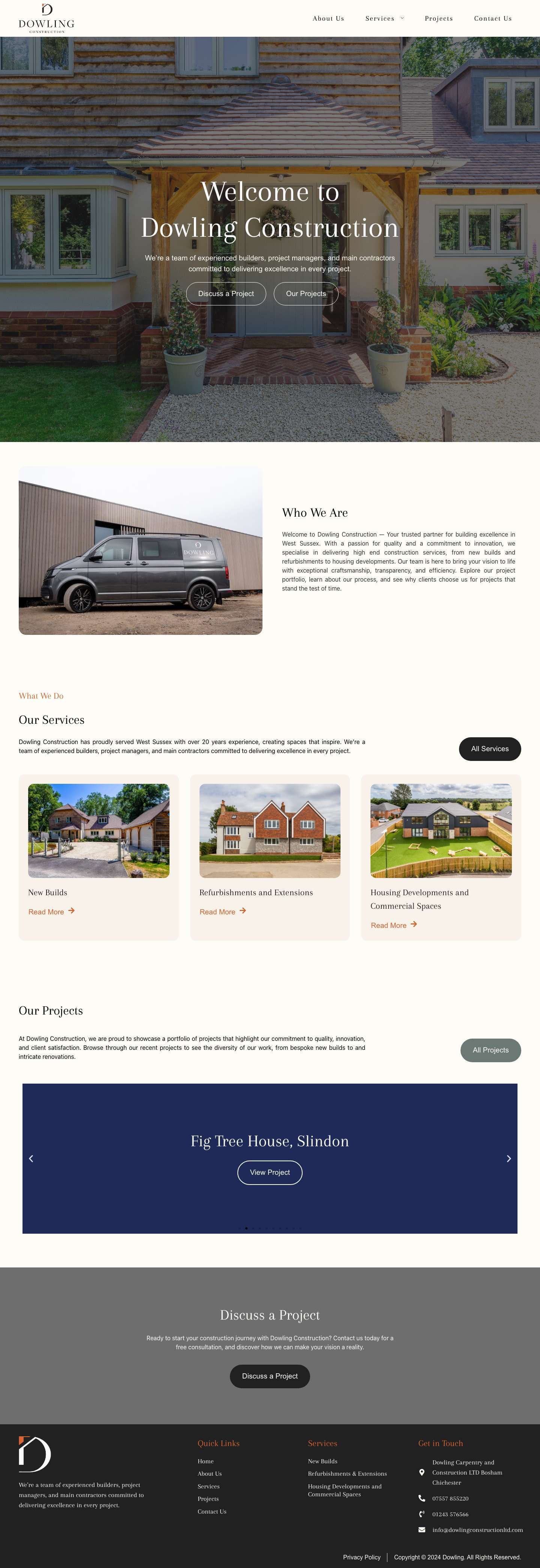 Dowling Construction - Full Screenshot