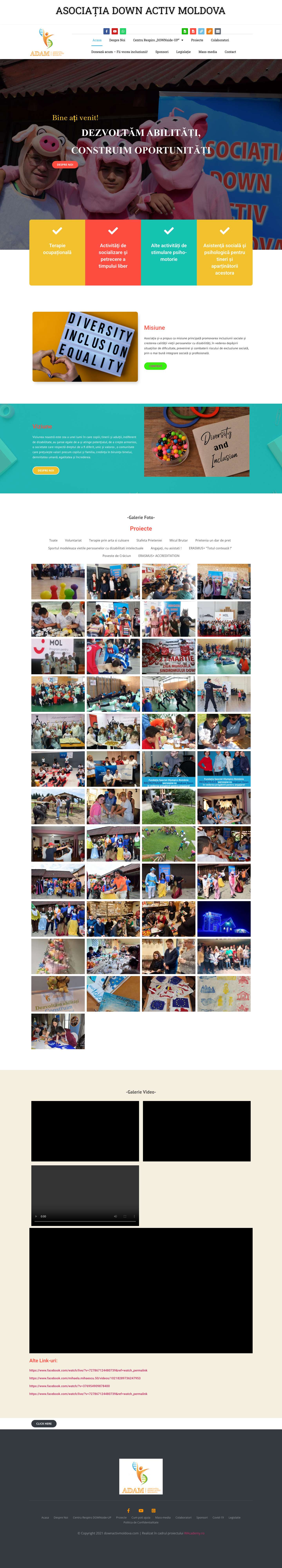 ASOCIATIA DOWN ACTIV MOLDOVA – Dezvoltăm abilități, construim oportunități - Full Screenshot