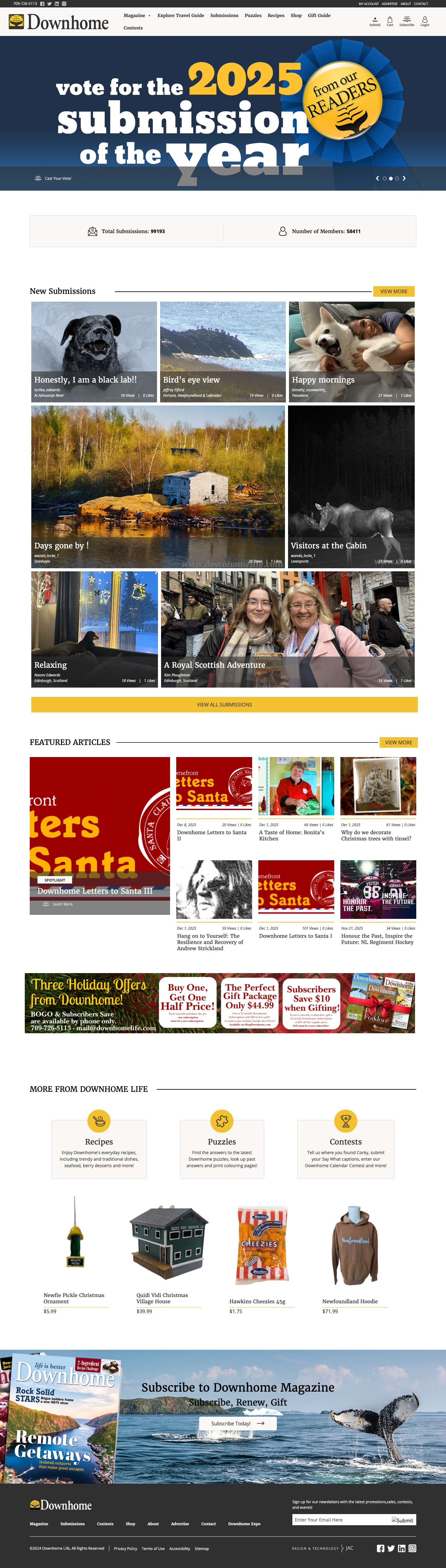 Downhome Magazine - St. John's, NL - Full Screenshot