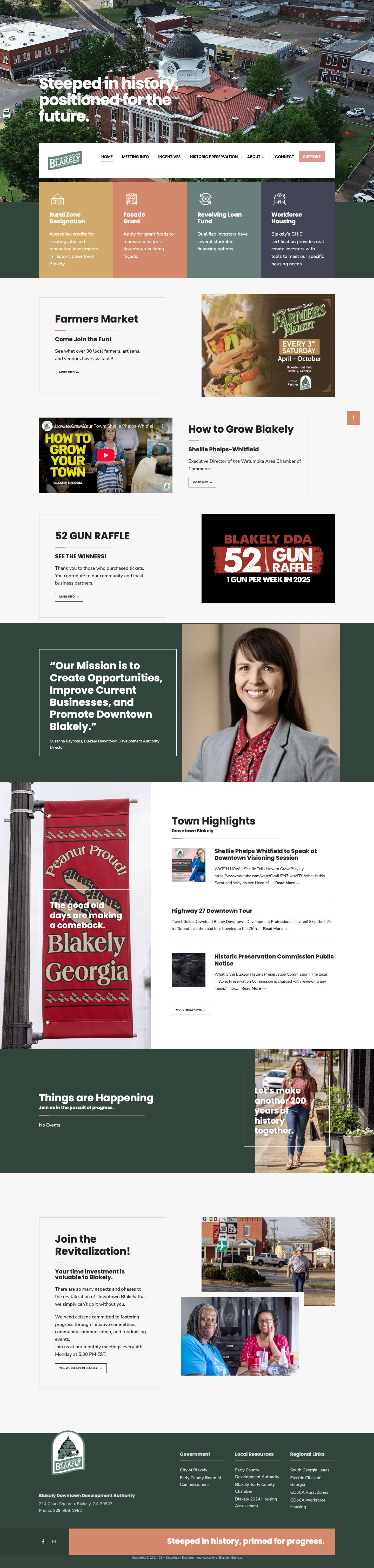 Home - Downtown Development Authority of Blakely - Full Screenshot