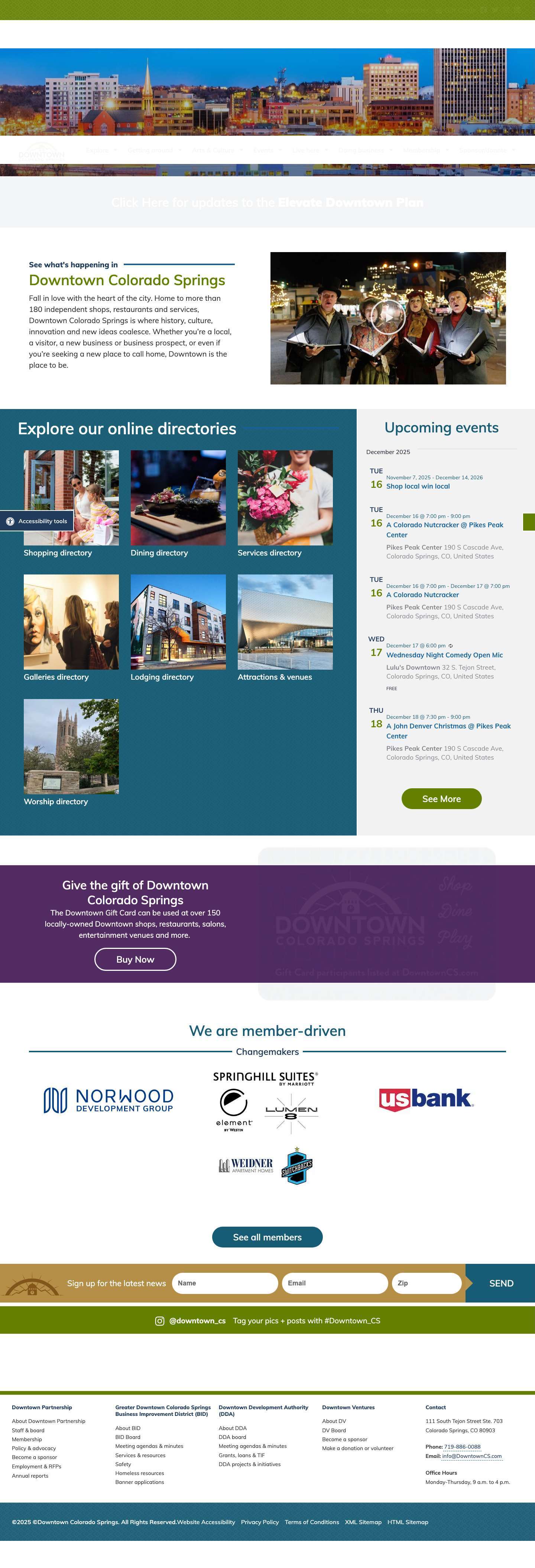 Downtown Partnership of Colorado Springs - Downtown Partnership - Full Screenshot