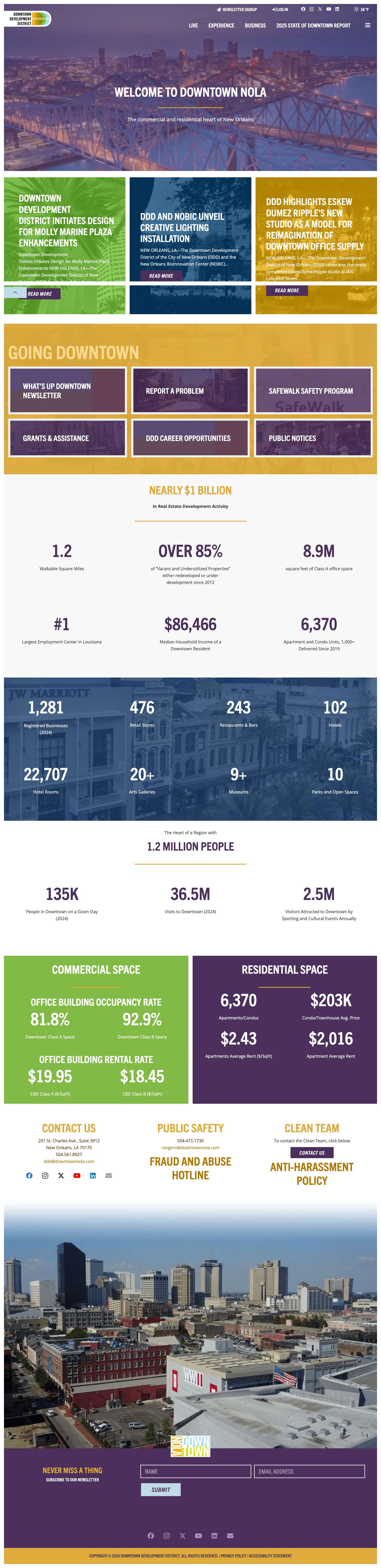 Home | Downtown New Orleans - Full Screenshot