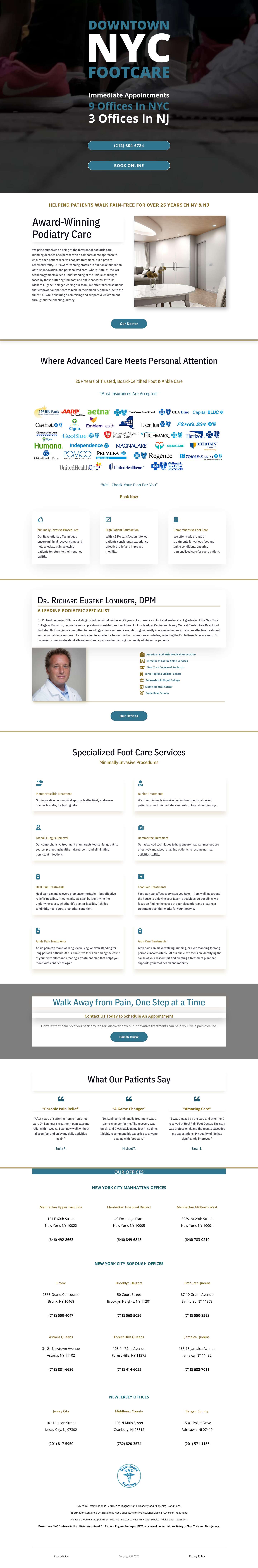 NYC Foot Doctors & Podiatrists DPM | Heel Pain Treatment & Foot Care from Dr - Full Screenshot