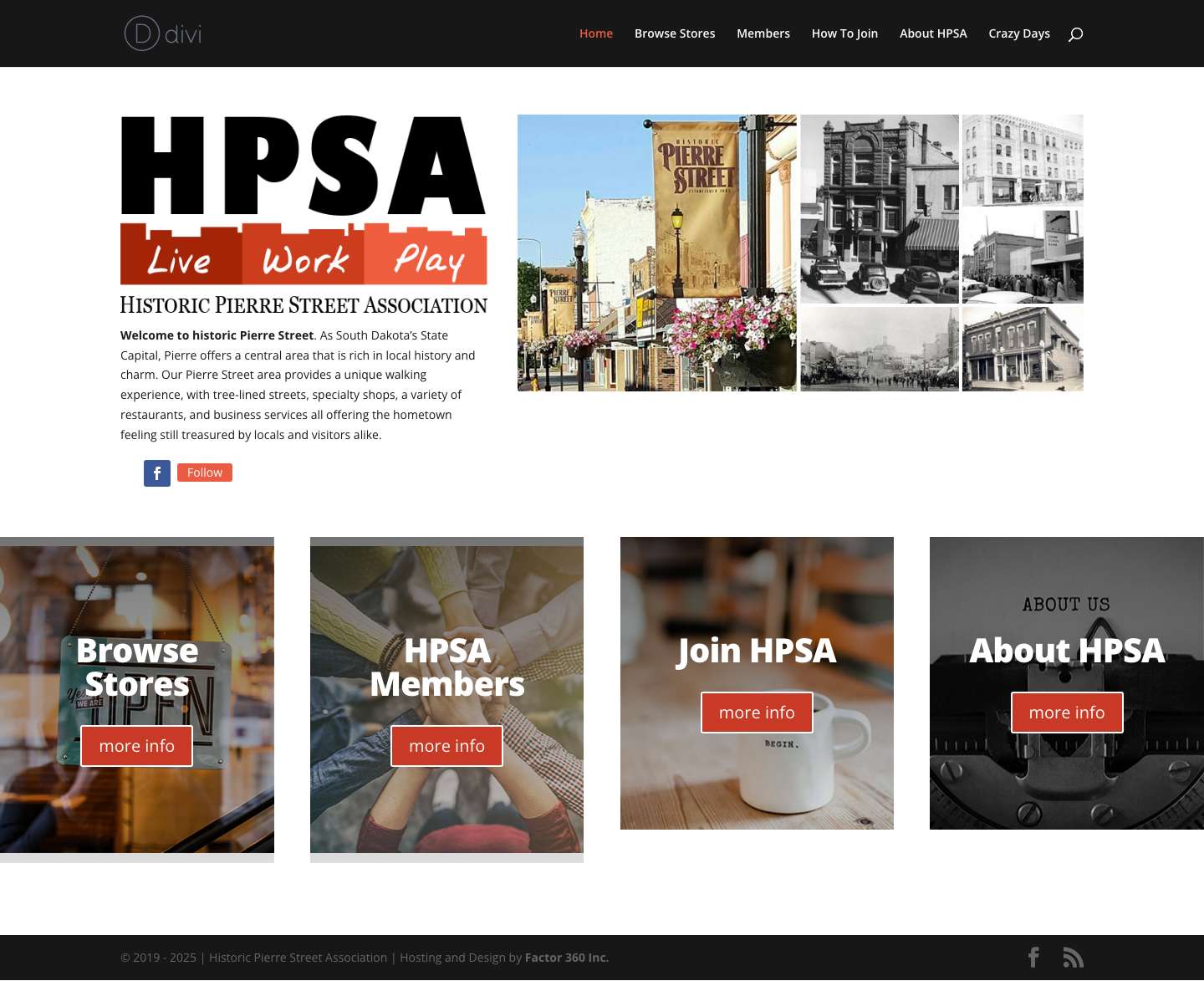 Home Page - Historic Pierre Street Association - Full Screenshot